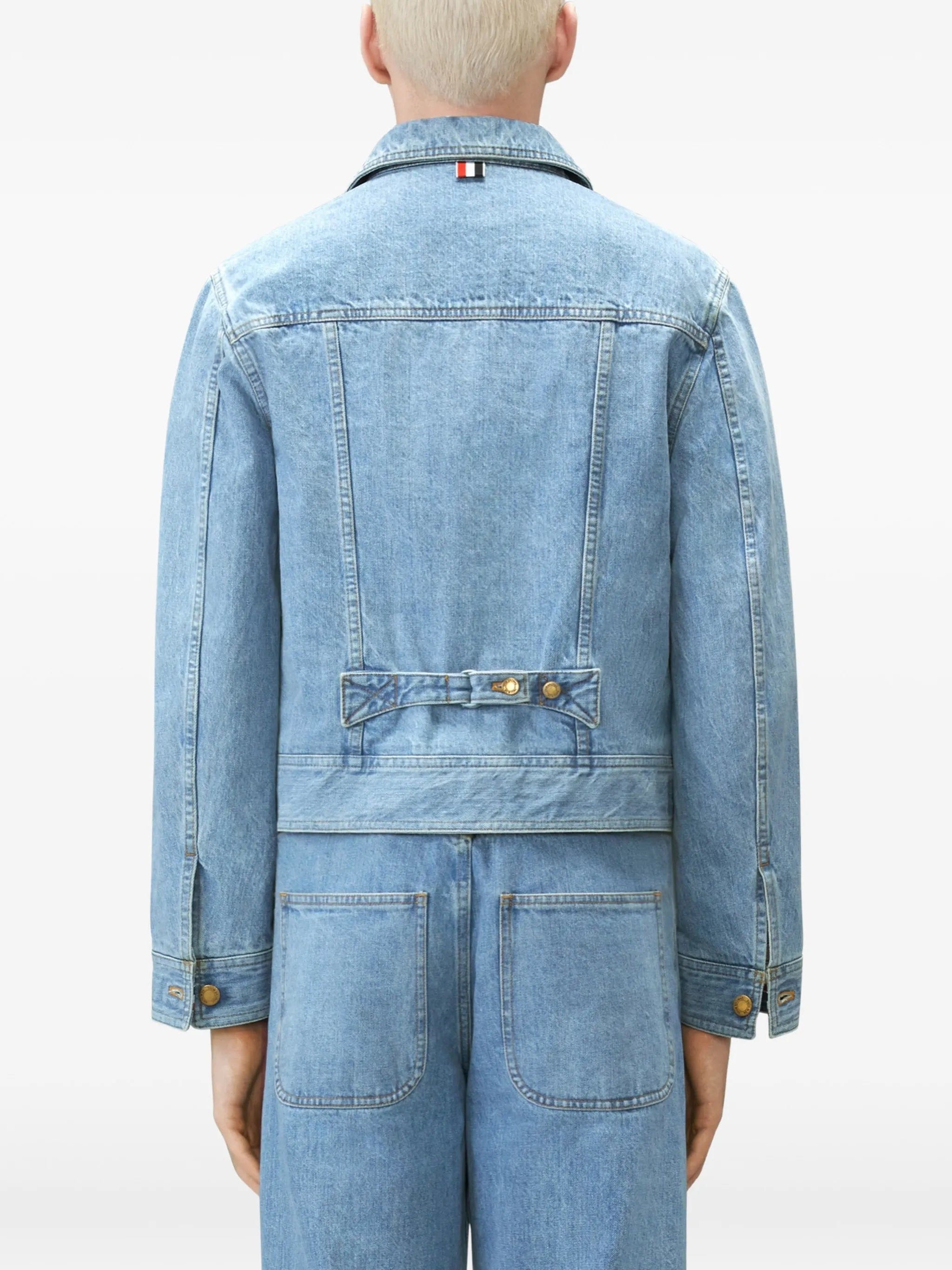 Thom Browne selvedge backstrap denim jacket