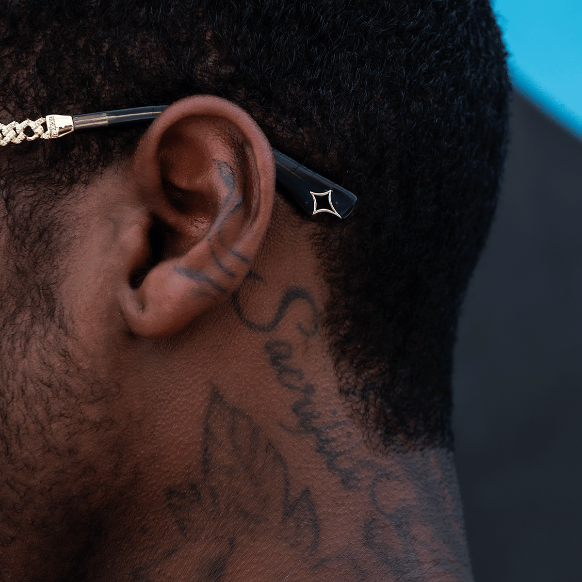 GLD Men The Grove Sunglasses in Yellow Gold with Sunglass Chain