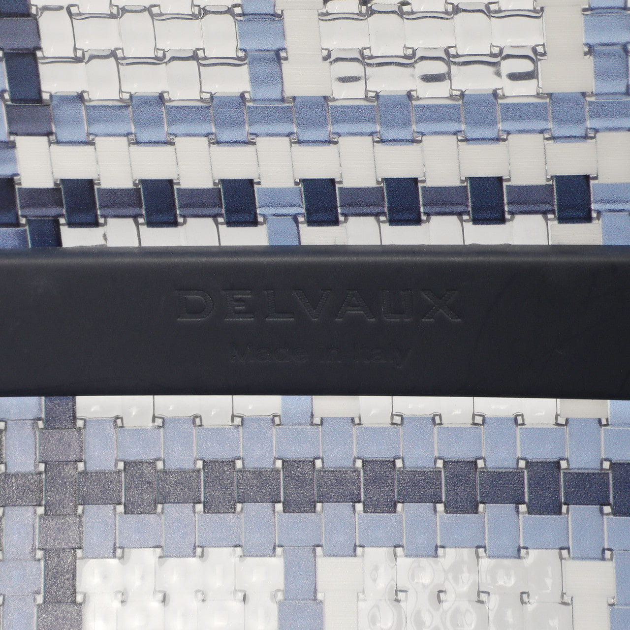 Delvaux Navy Vinyl Gingham The Dreamer Brillant MM