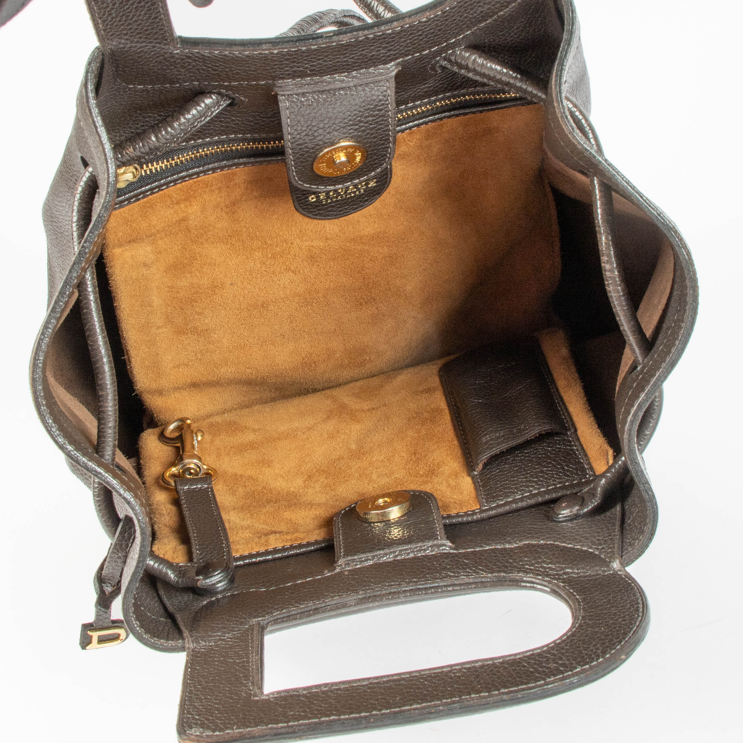 Delvaux Brown Toile de Cuir Caraïbes Bag