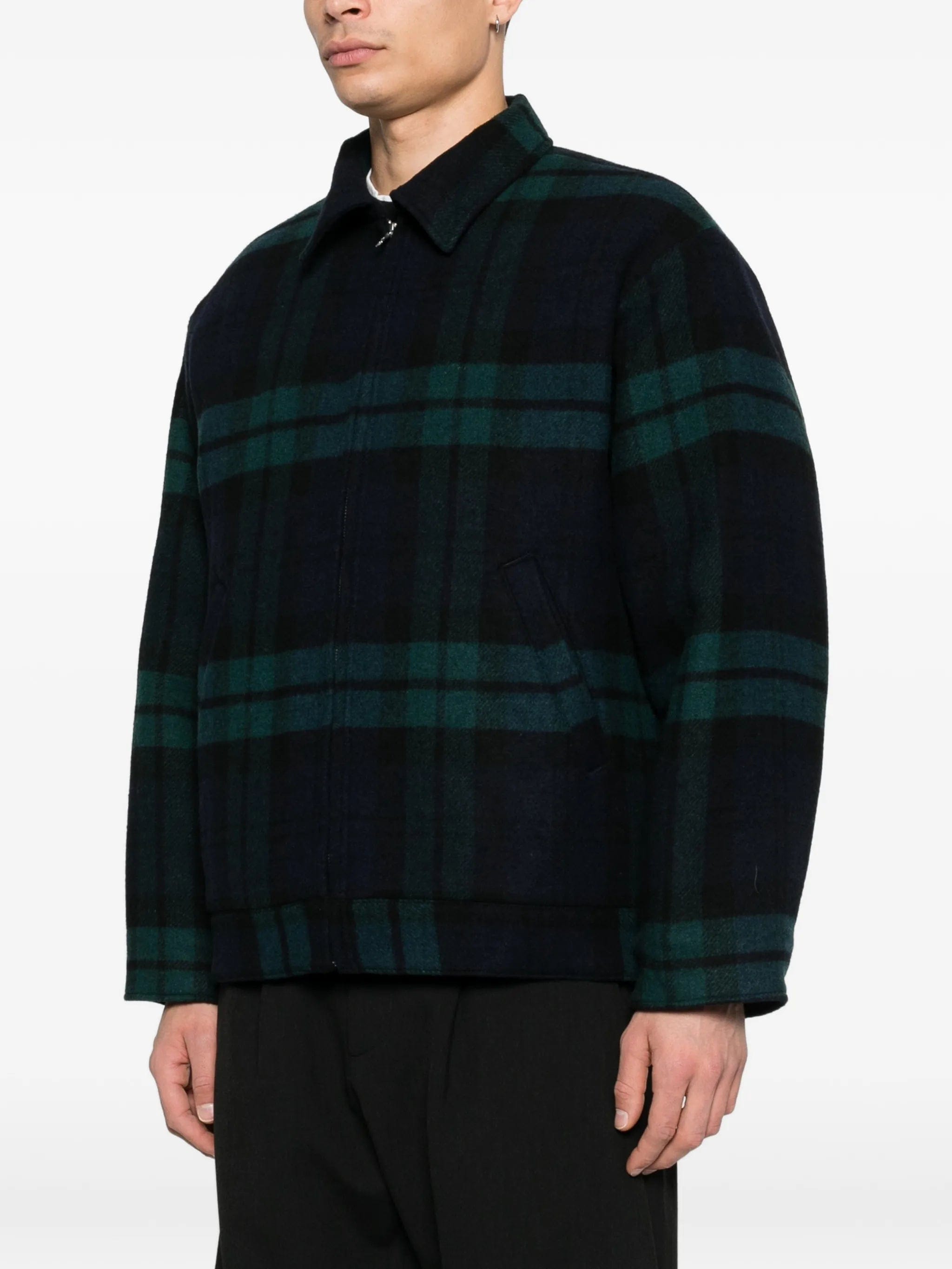 WTAPS checked zip - up shirt jacket
