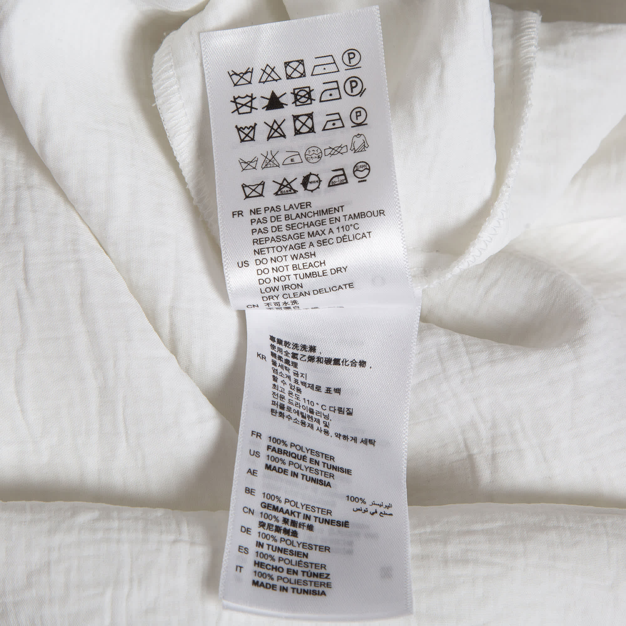 Sandro White Gauze Long Sleeve Top
