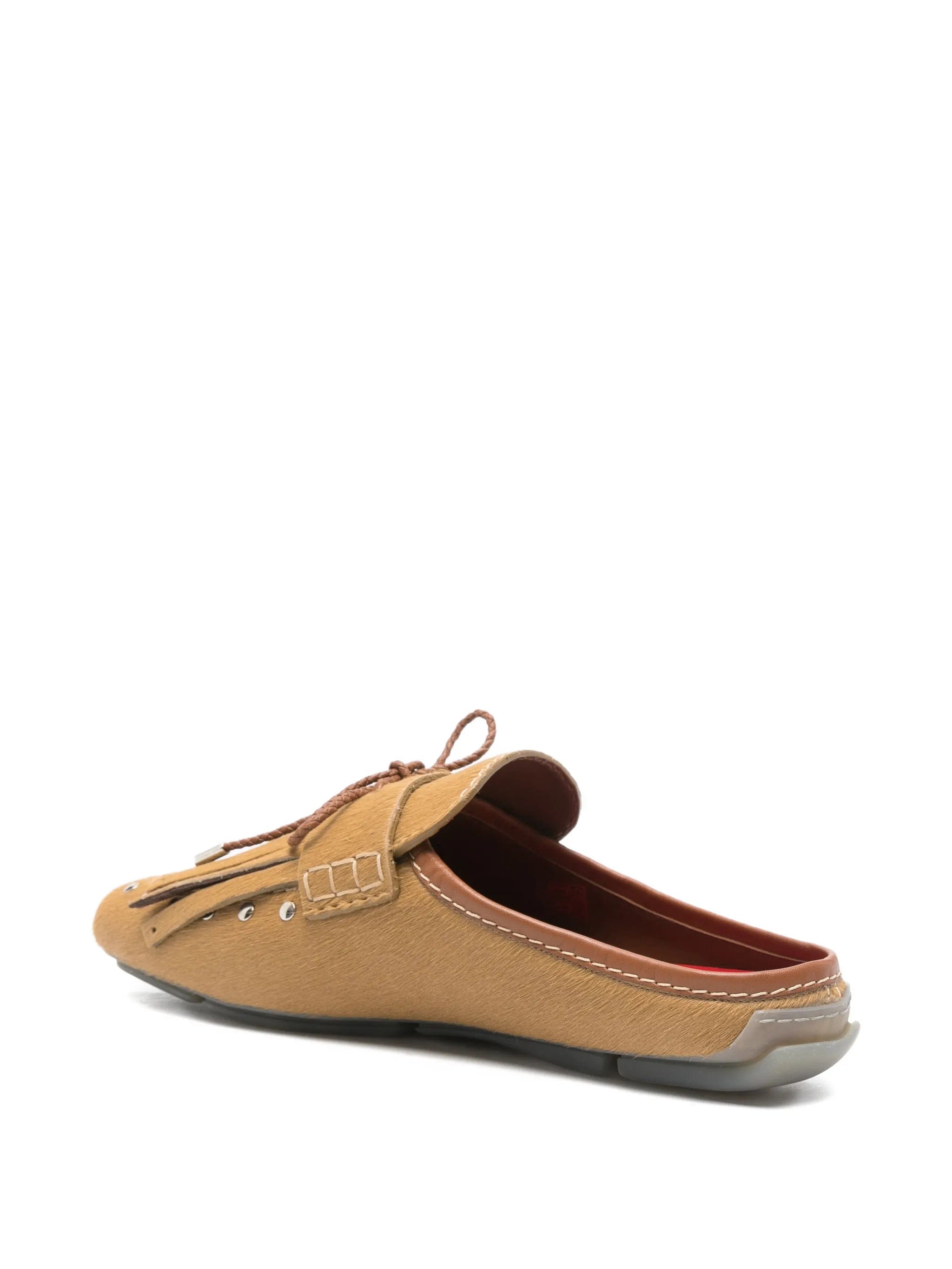 Wales Bonner Montego calf - hair fringed mules