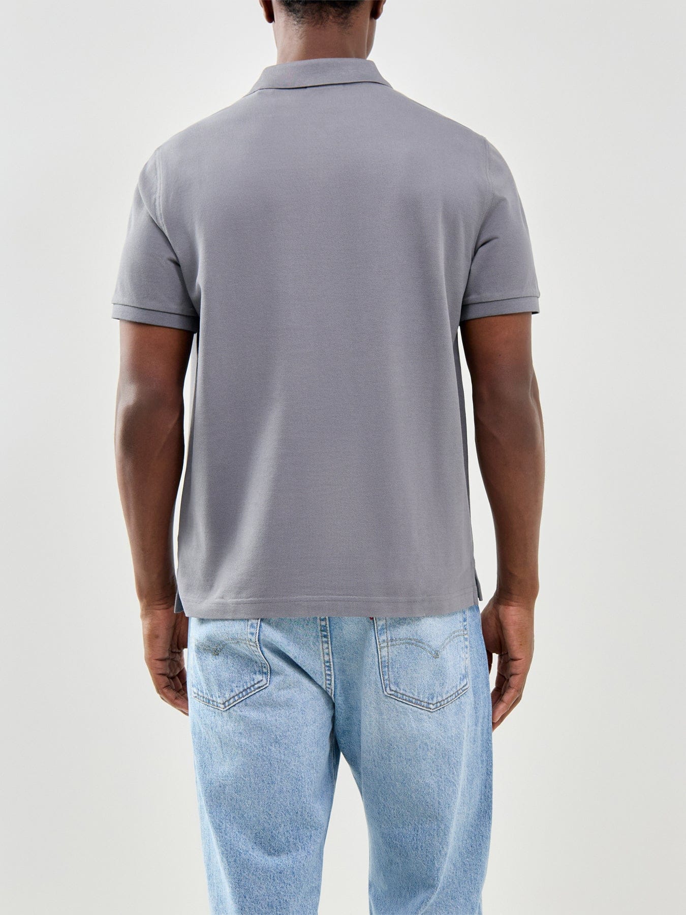 GANT Shield Pique Polo Shirt Grey