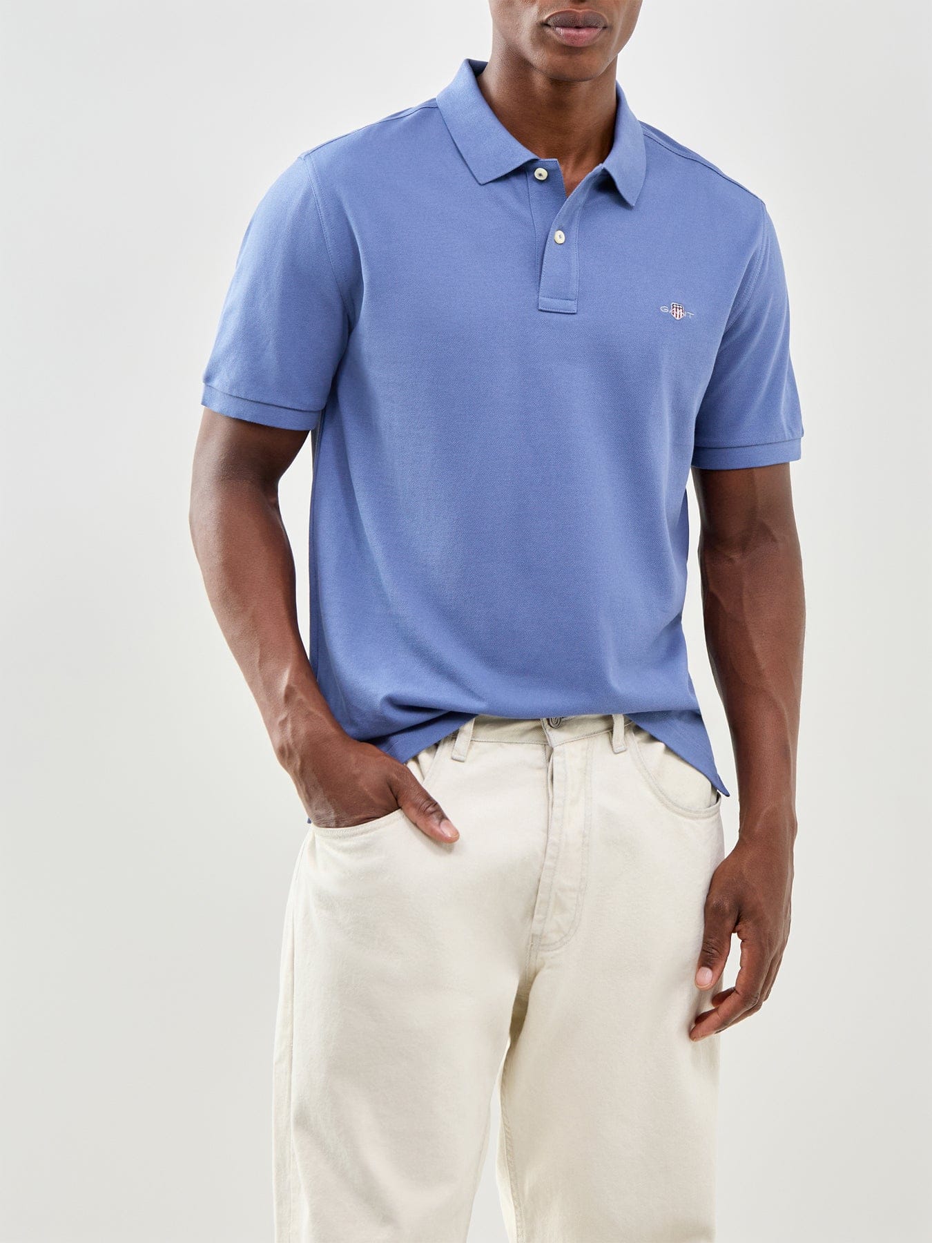 GANT Shield Pique Polo Shirt Blue