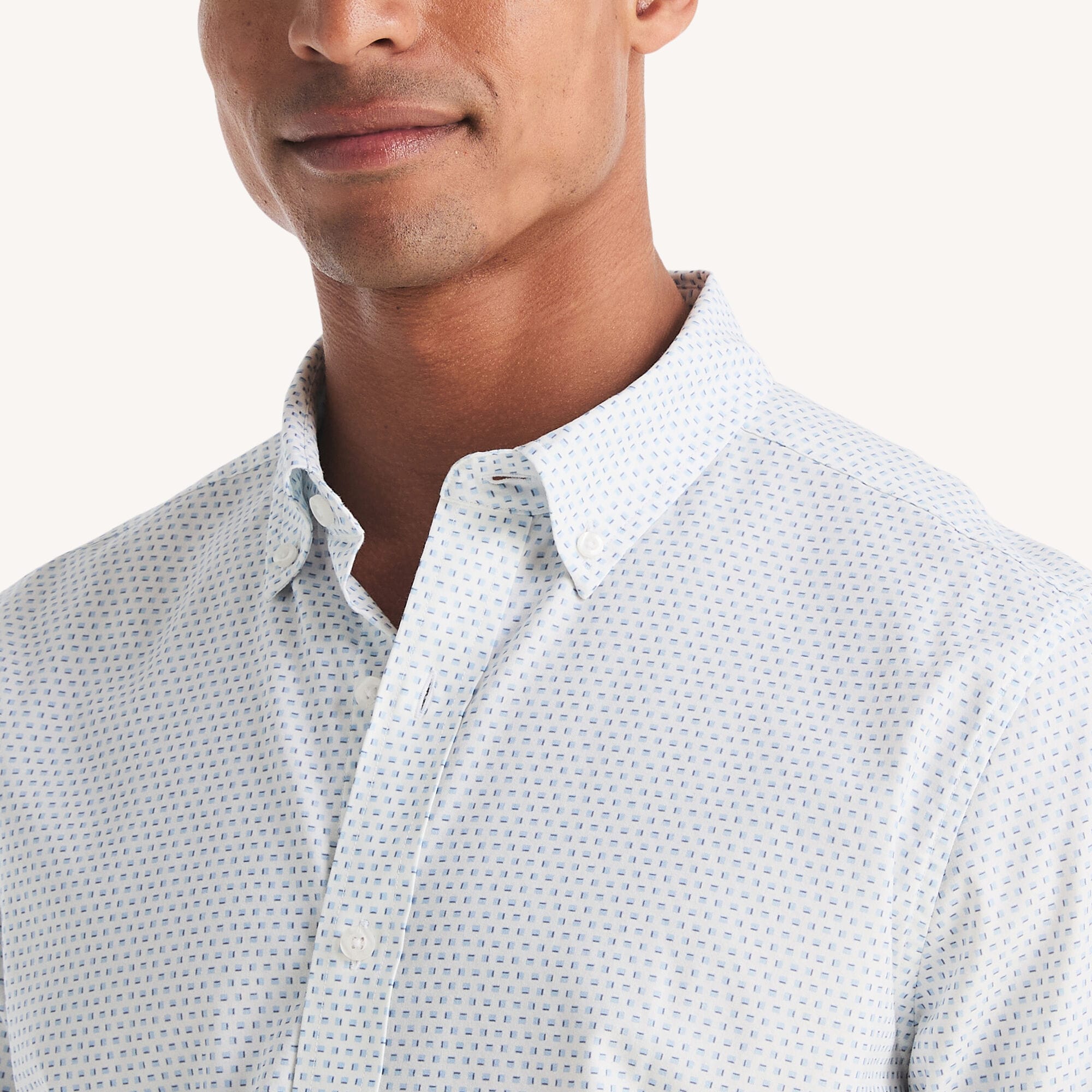 Nautica Mens Printed Classic Fit Shirt