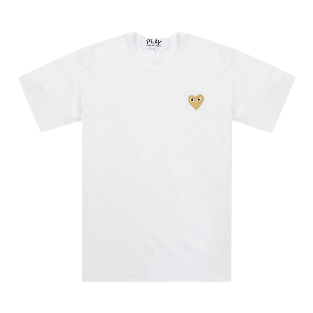 Comme des Garçons PLAY Gold Heart T-Shirt White