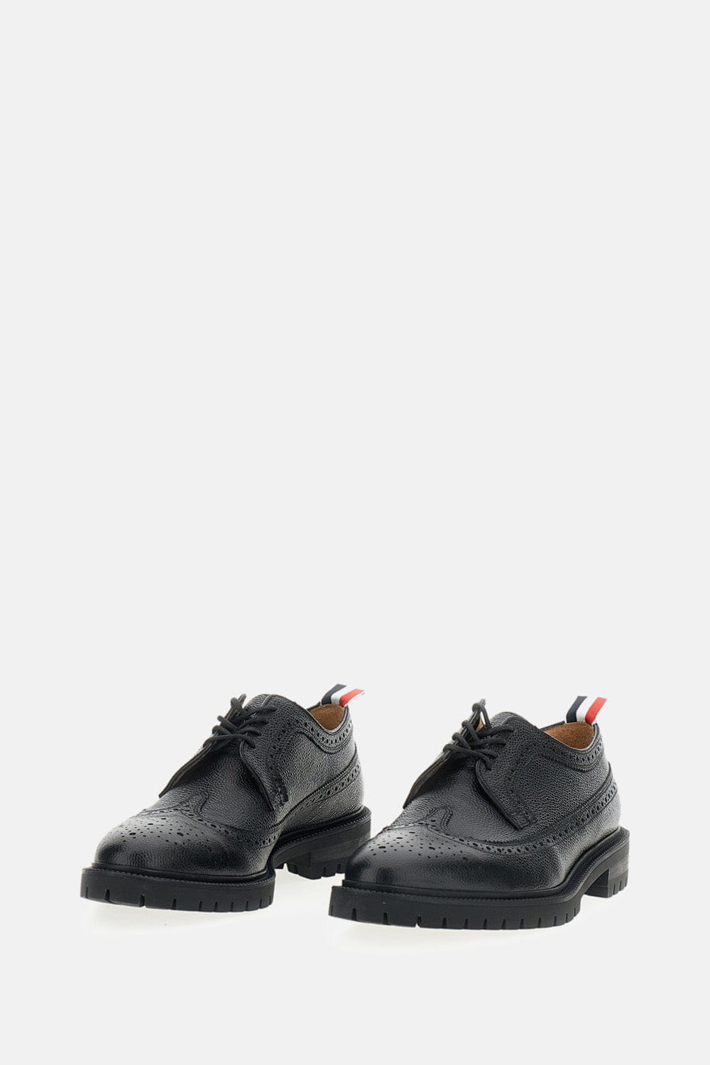 Thom Browne SCARPE BROGUE LONGWING IN PELLE MARTELLATA