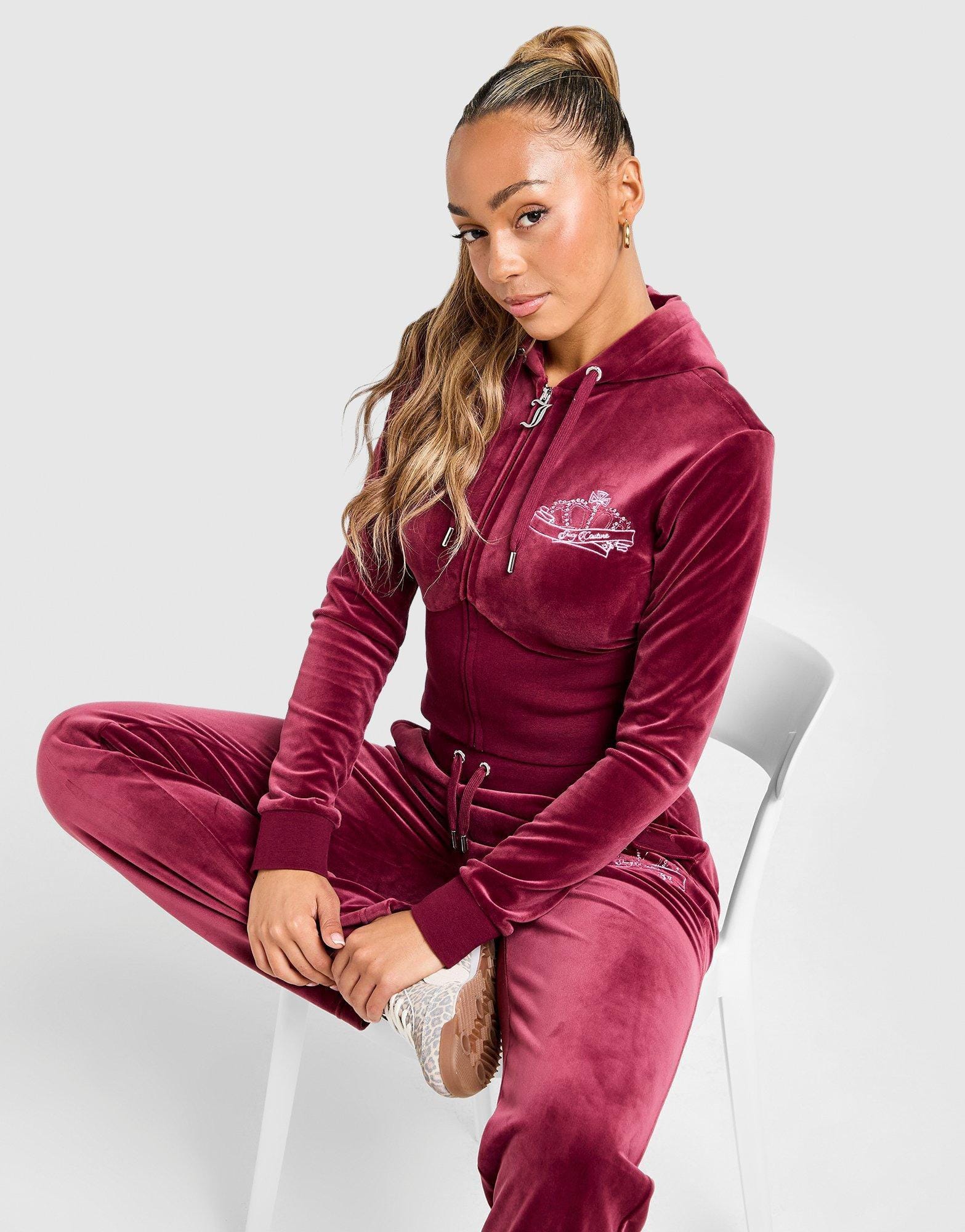 Juicy Couture Crown Velour Corset Hoodie
