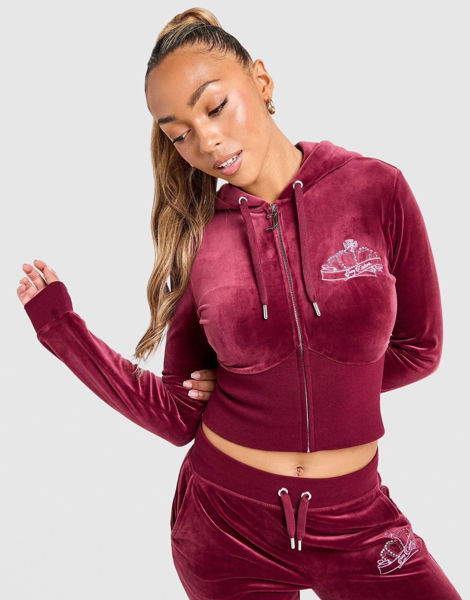 Juicy Couture Crown Velour Corset Hoodie