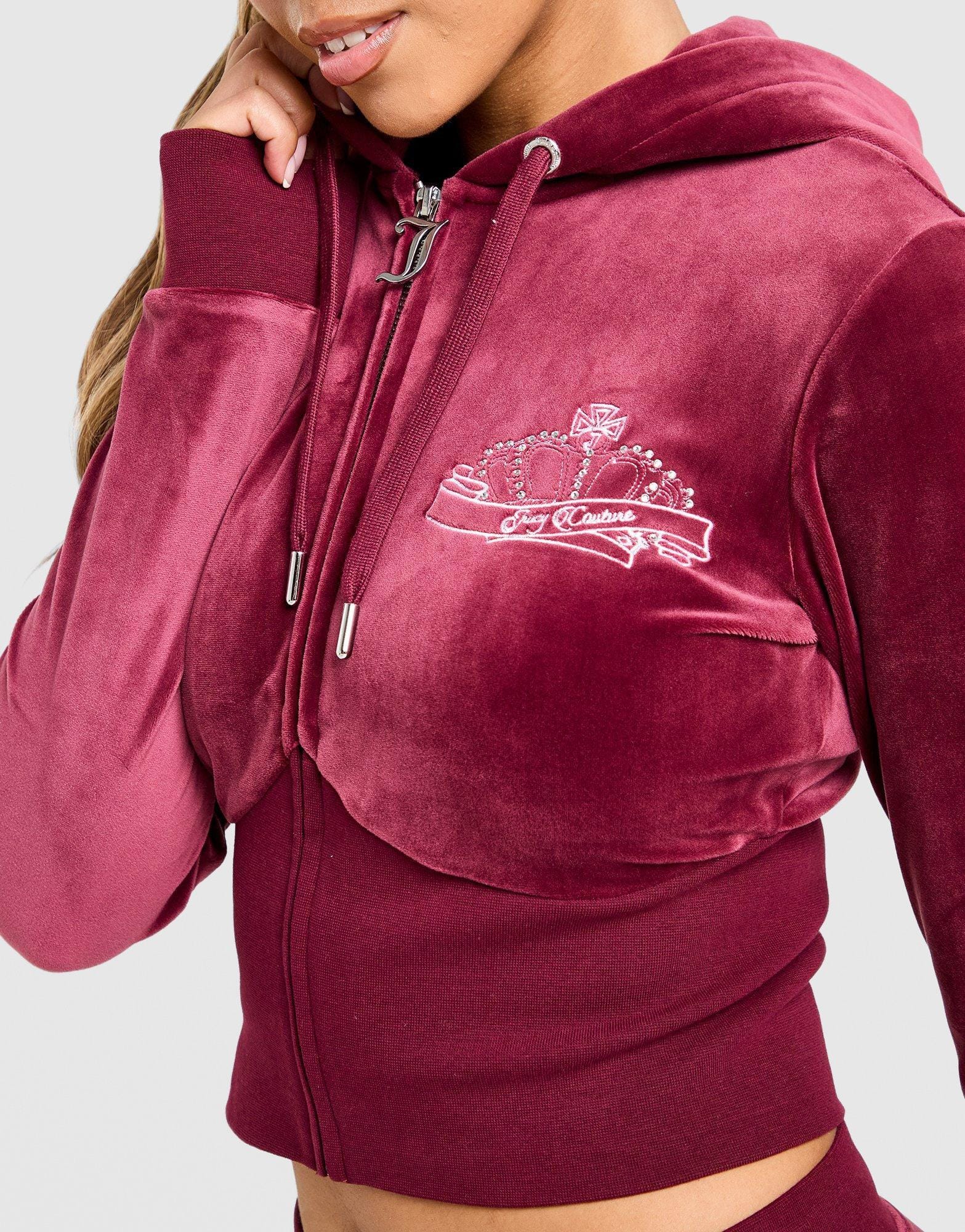 Juicy Couture Crown Velour Corset Hoodie