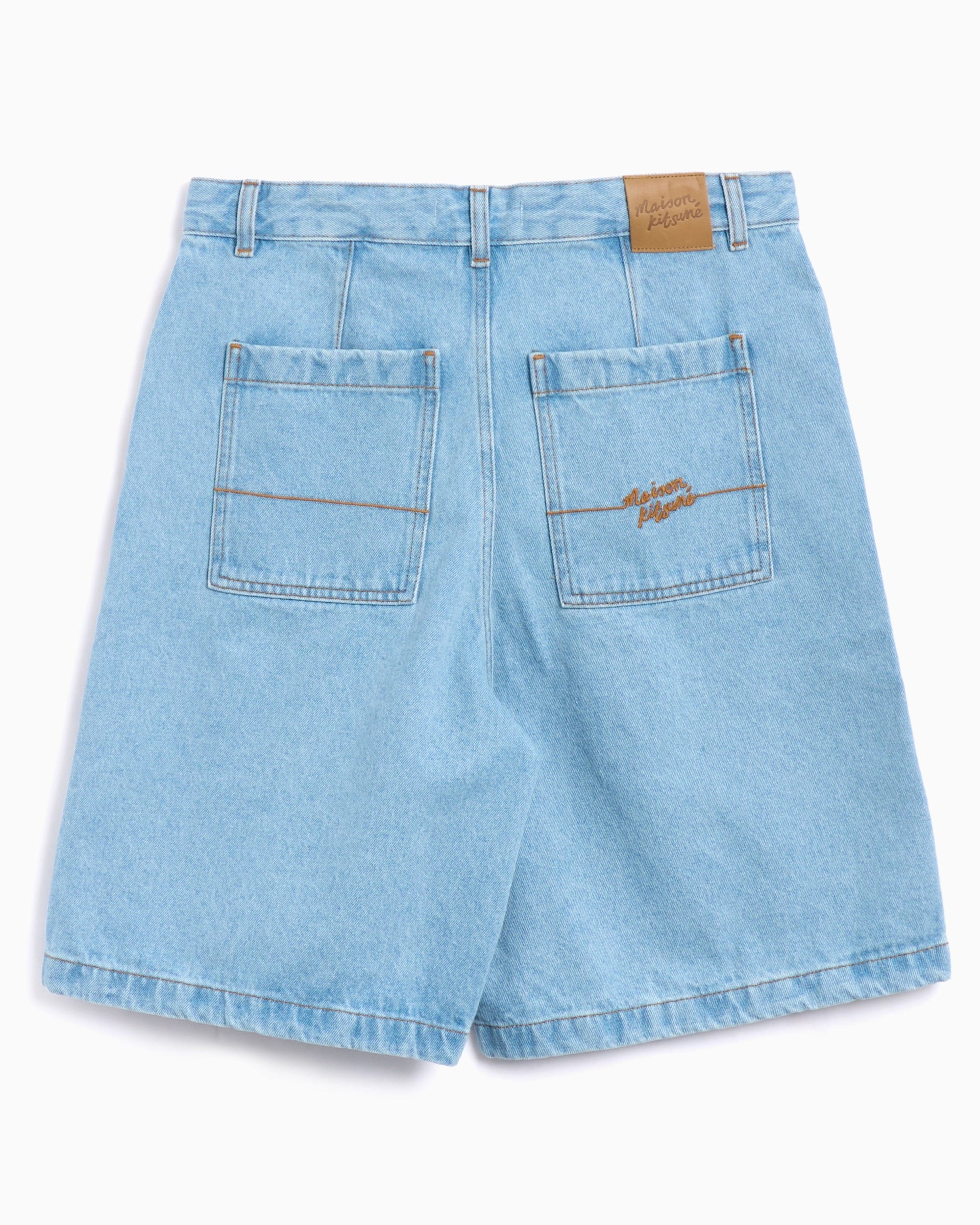 Maison Kitsuné Pantalones cortos Maison Kitsuné Maison Kitsuné Workwear Men's Denim Shorts para hombre