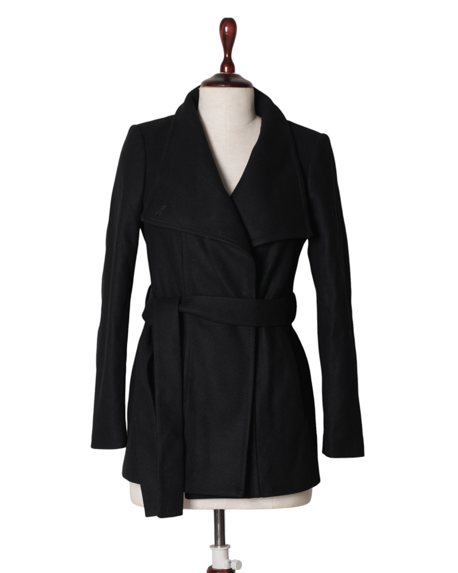 Ted Baker New Ted Baker Black Wrap Wool Coat