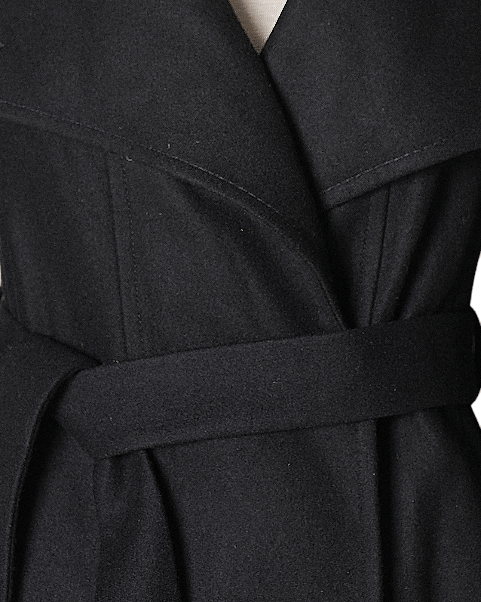 Ted Baker New Ted Baker Black Wrap Wool Coat