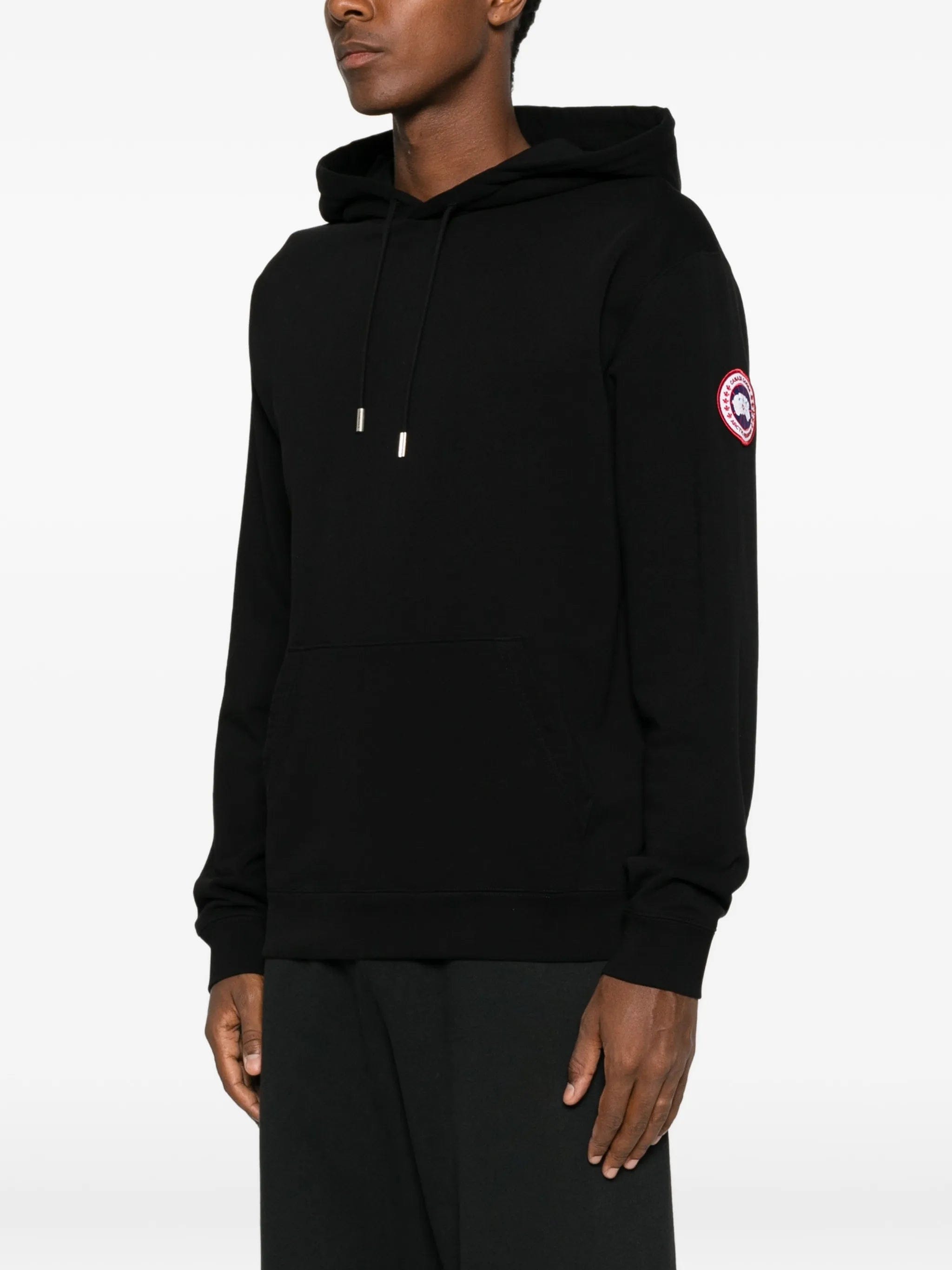 Canada Goose logo - patch drawstring hoodie