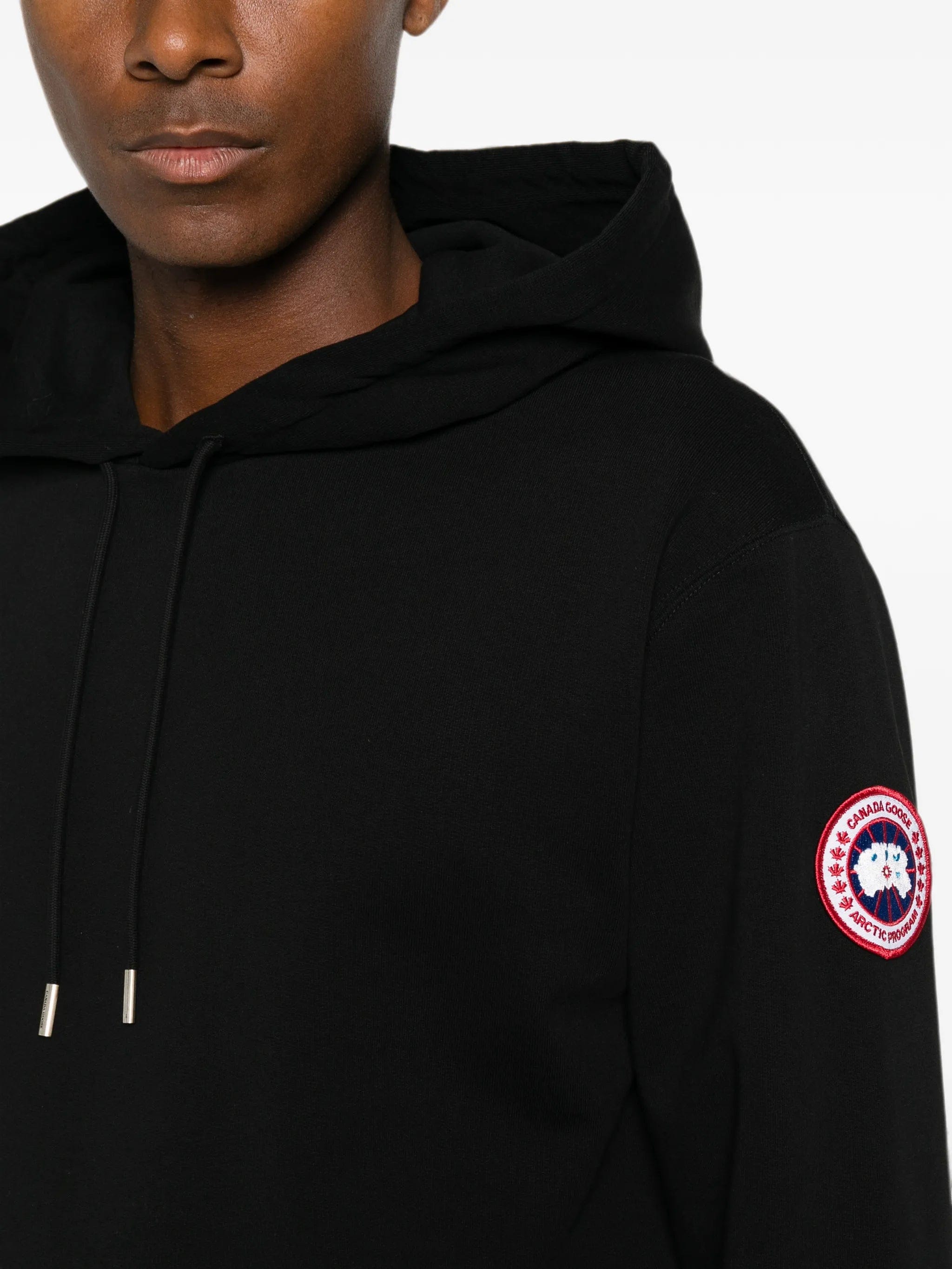 Canada Goose logo - patch drawstring hoodie