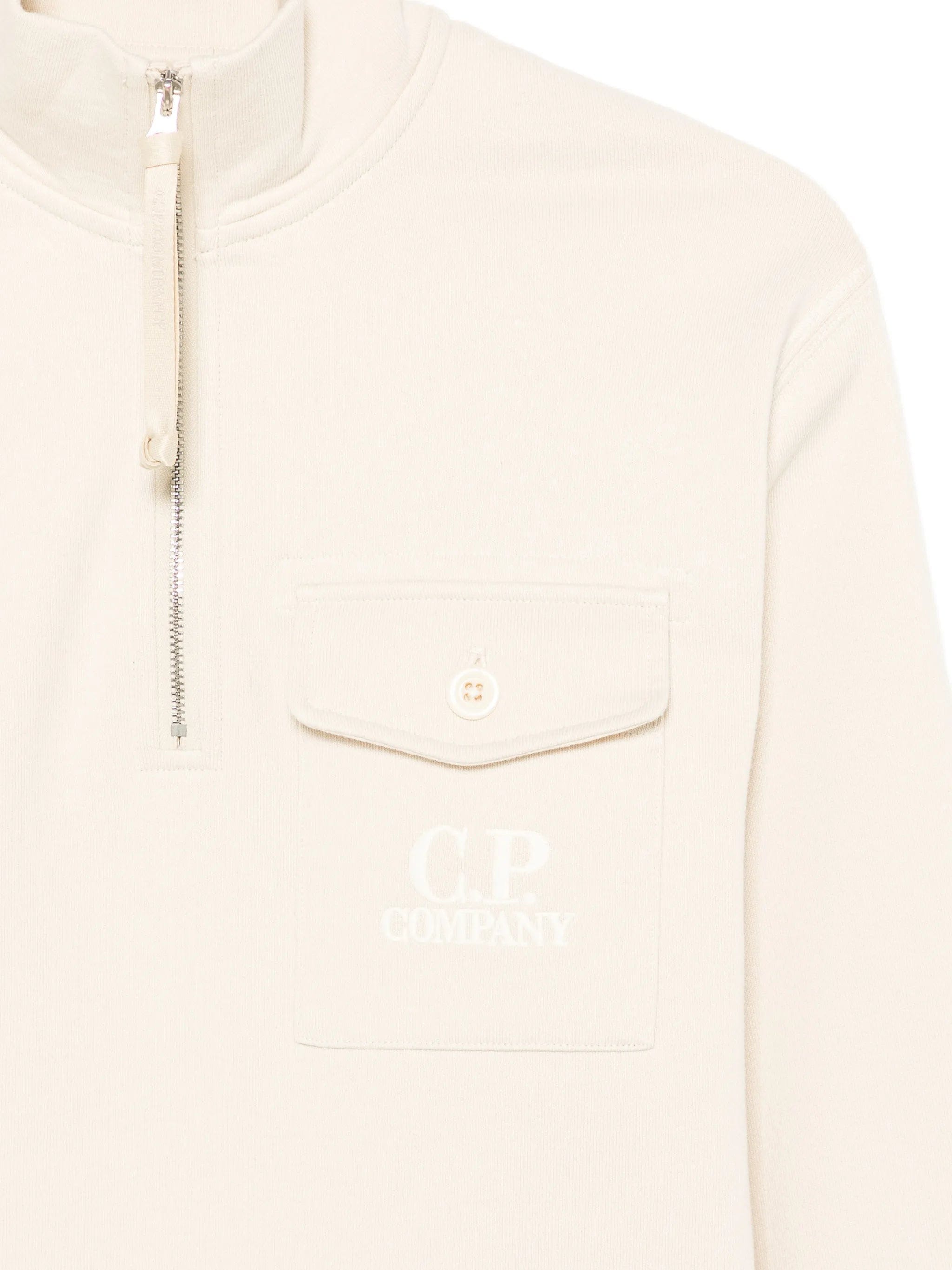 C.P. Company Diagonal Raised quarter - zip logo - detail sweatshirt