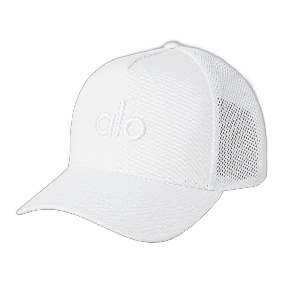 ALO Yoga alo District Trucker Hat - White/White