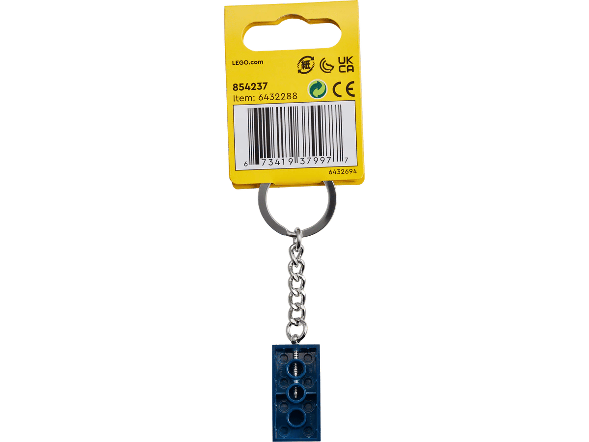 LEGO Earth Blue 2x4 Keyring Key Chain 854237