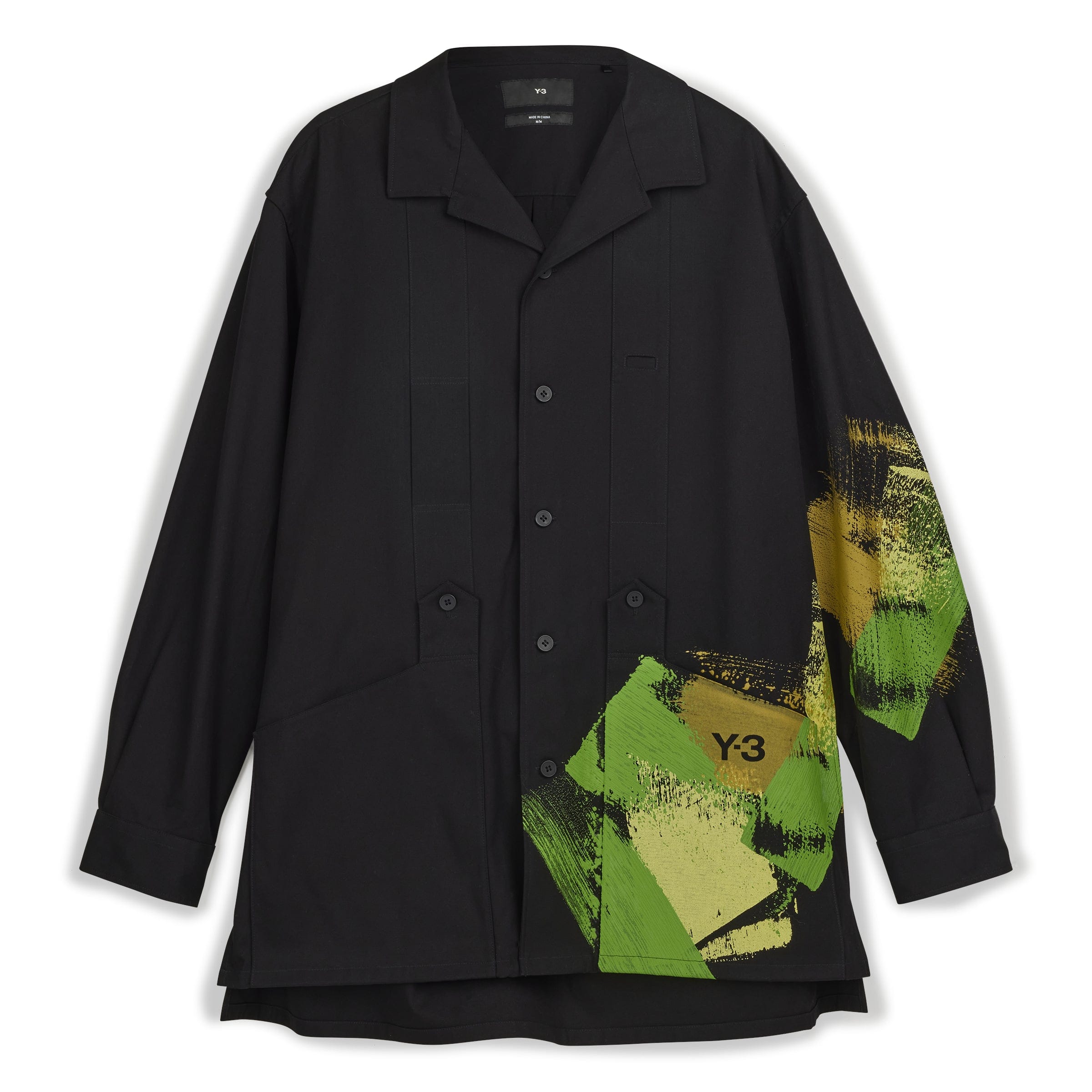 Y-3 GRAPHIC LONG SLEEVE WORKWEAR SHIRT
