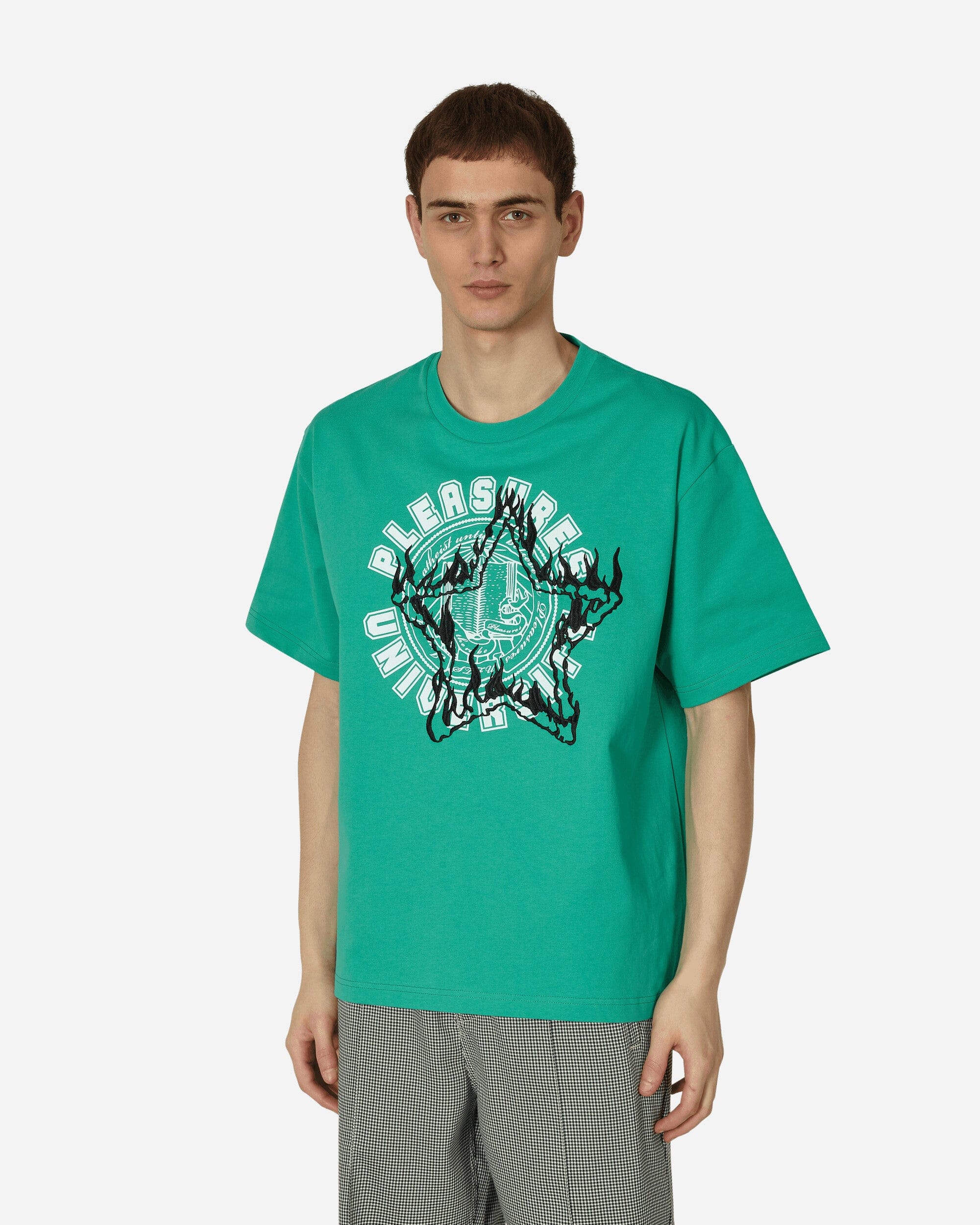 Pleasures University Heavyweight T - Shirt Green