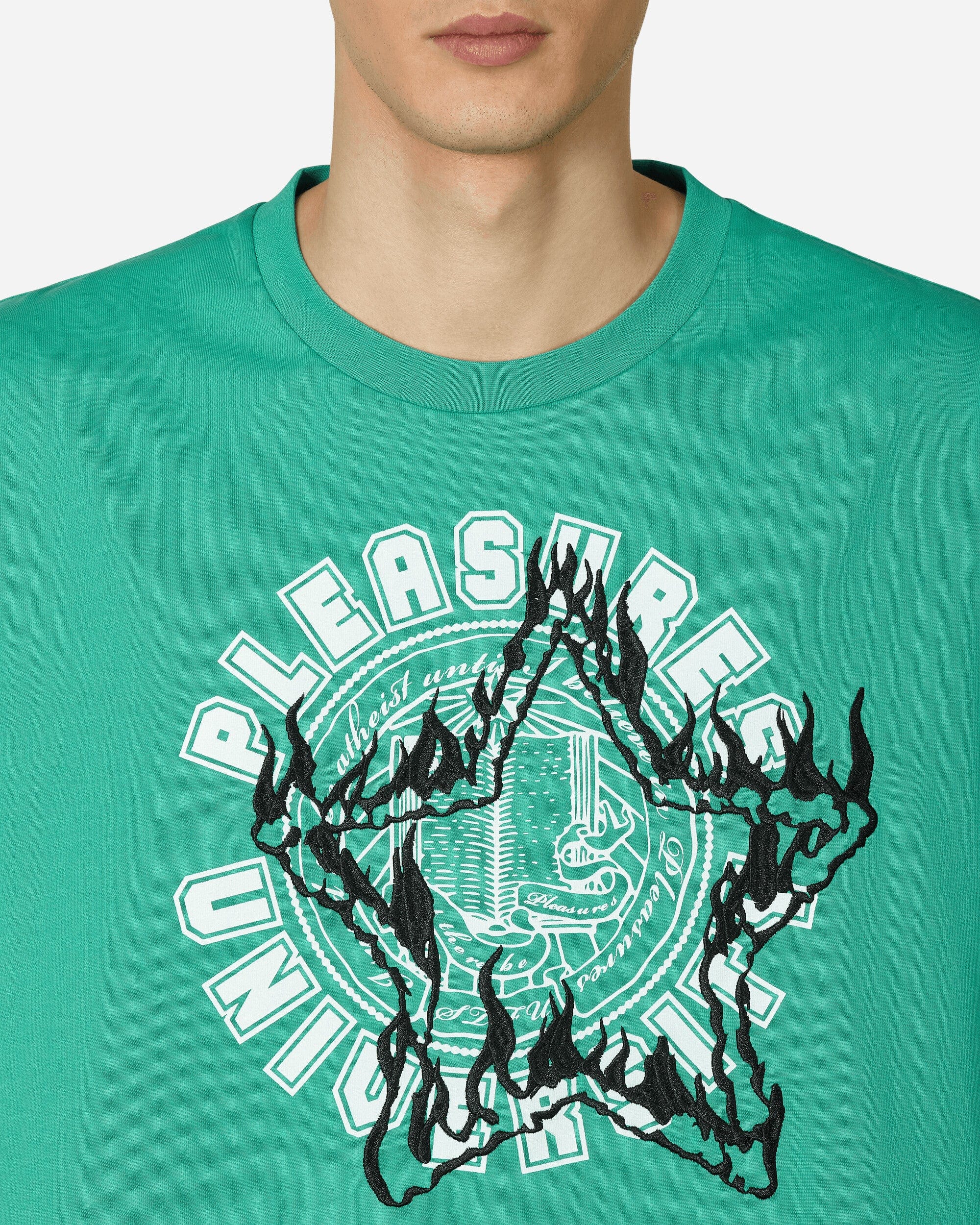 Pleasures University Heavyweight T - Shirt Green