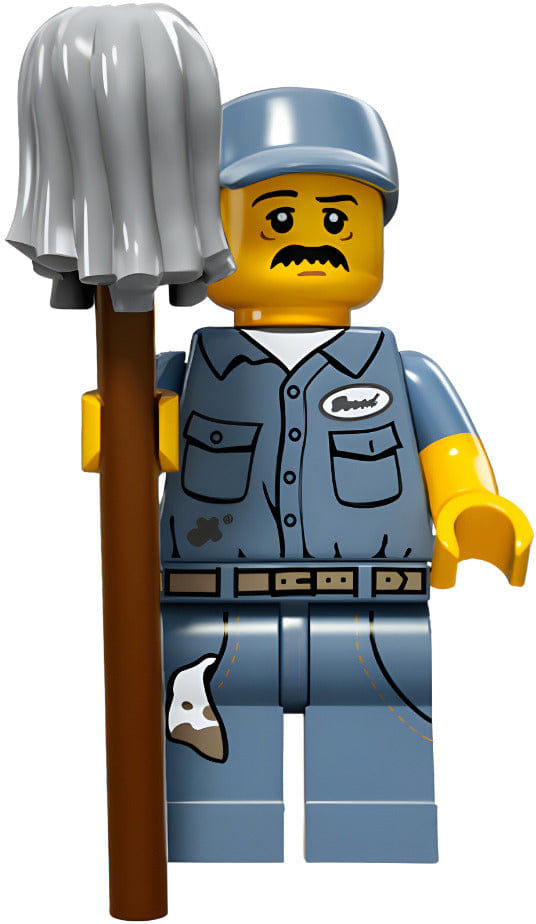 LEGO MINIFIG Janitor, Series 15 col15 - 9