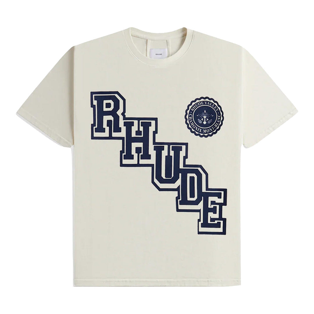 Rhude Collegiate T - Shirt Vintage White