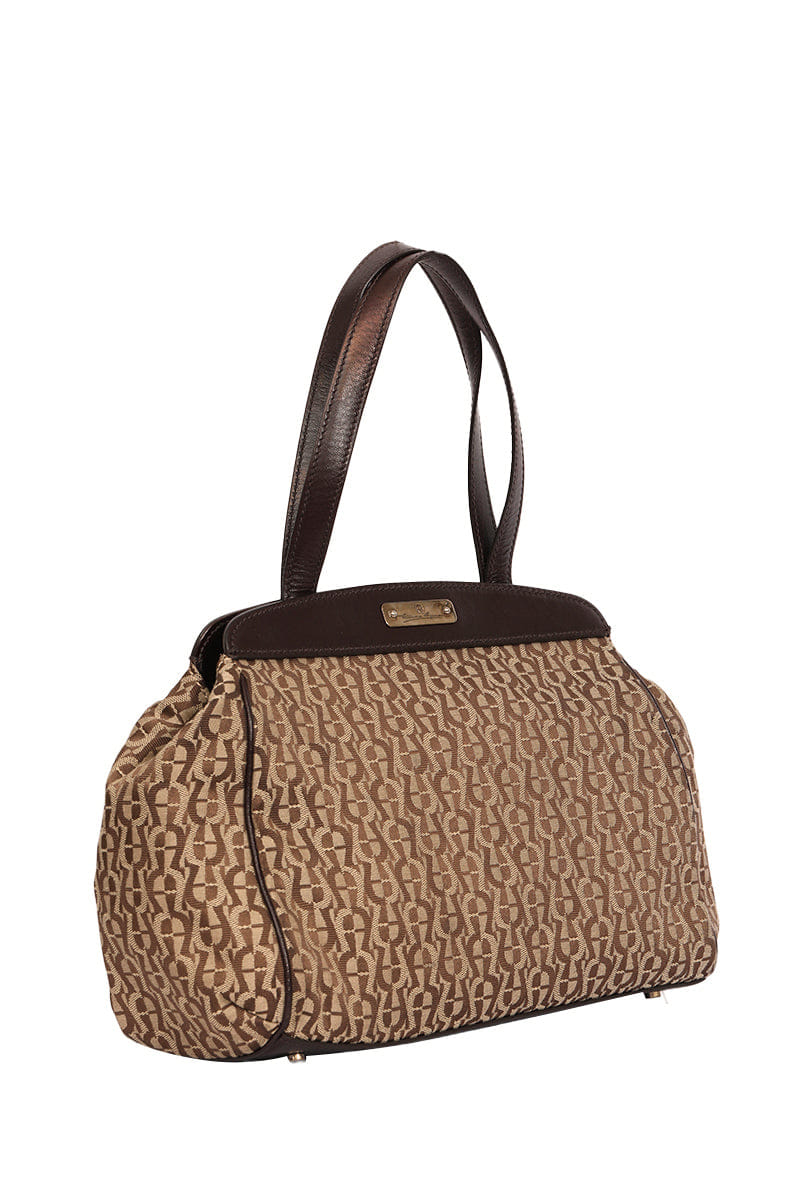 Monogram Aigner Brown Monogram Shoulder Bag