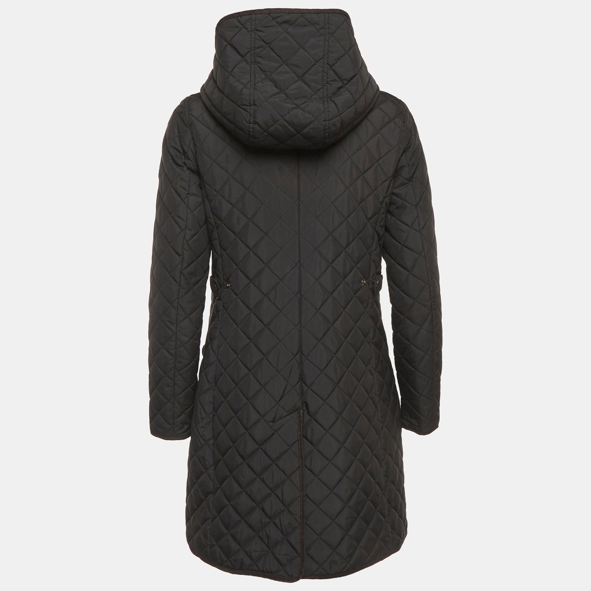 Lauren Ralph Lauren Black Synthetic Quilted Hooded Jacket