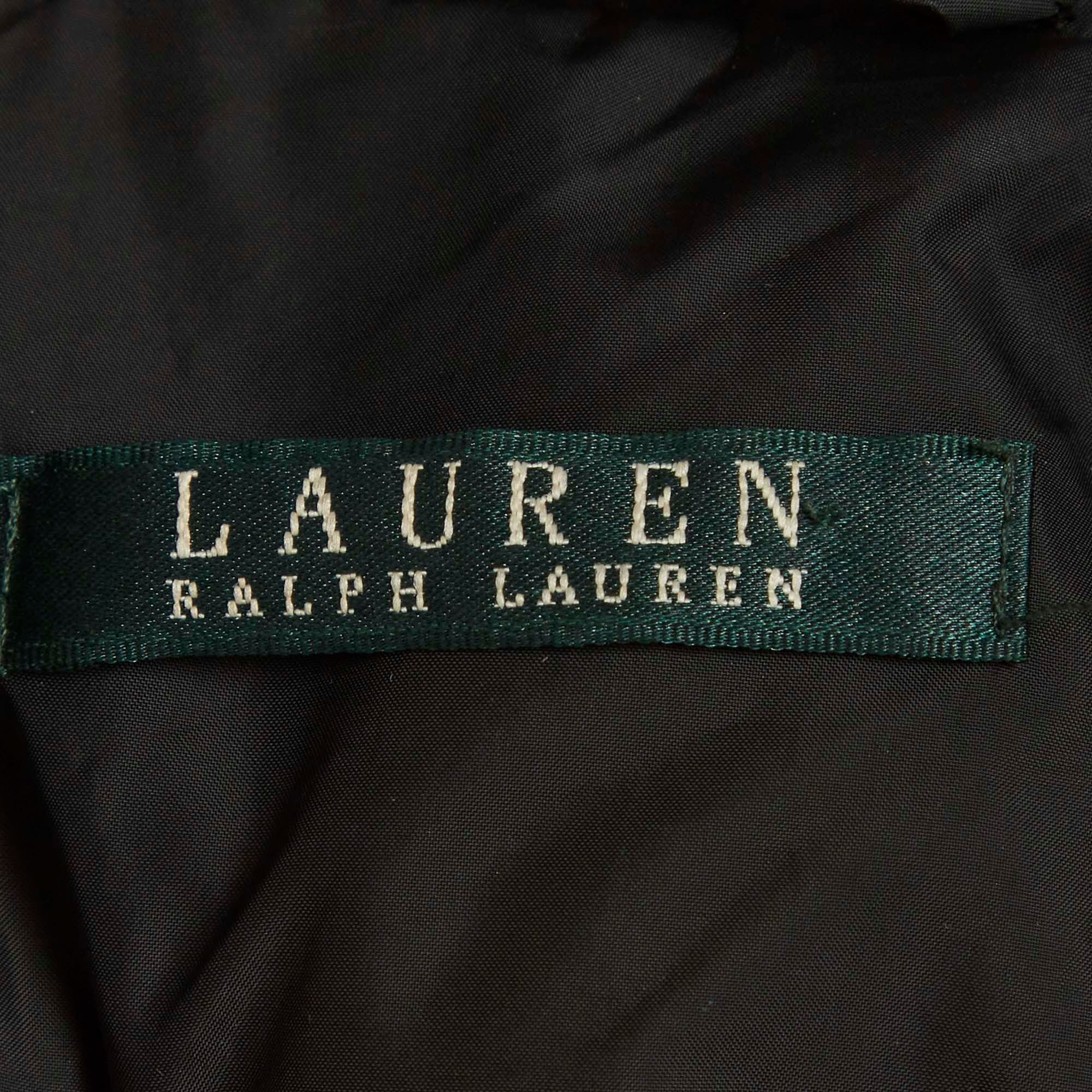 Lauren Ralph Lauren Black Synthetic Quilted Hooded Jacket