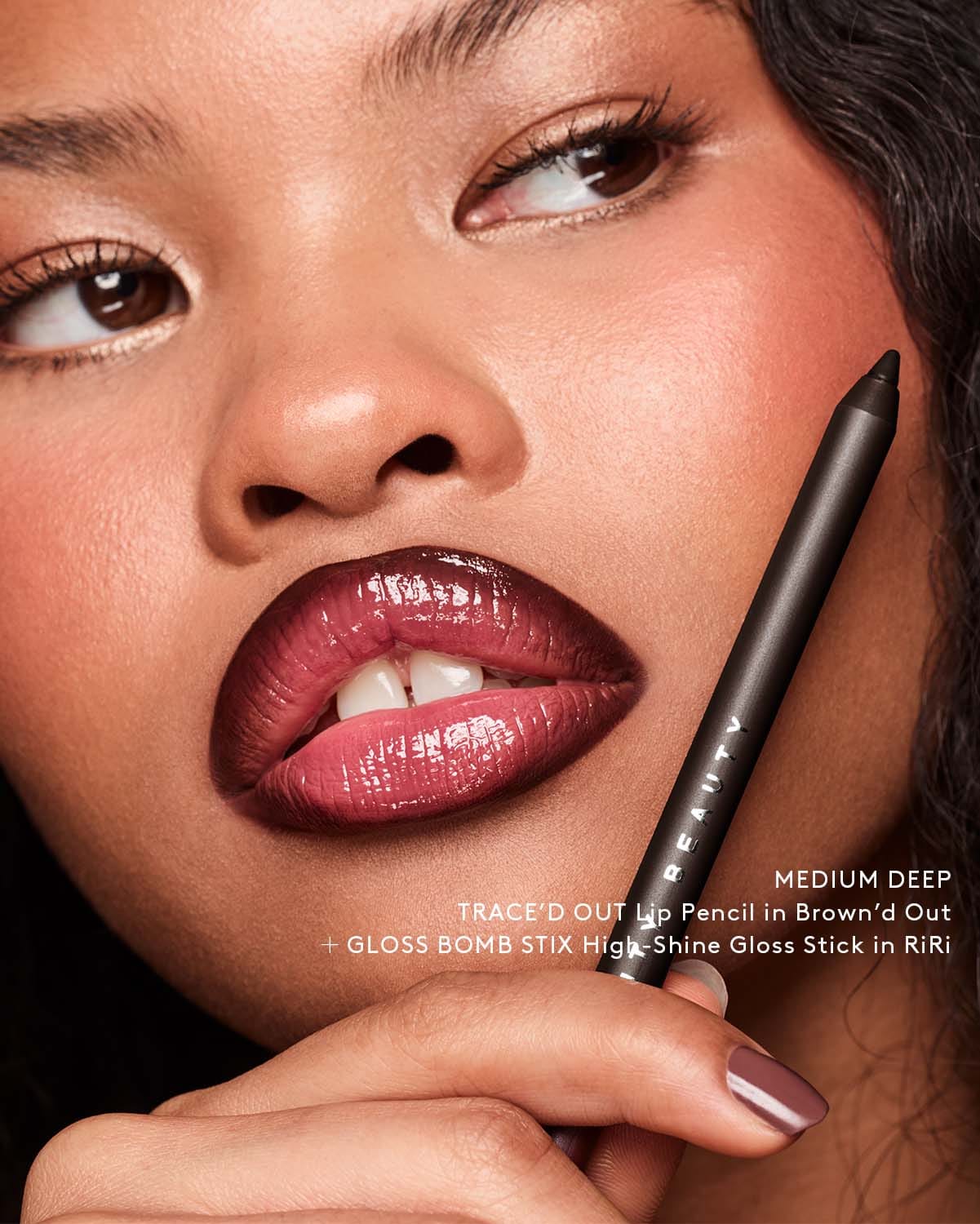Fenty Beauty Gloss Bomb Stix Gloss Stick + Trace'd Out Lip Liner Bundle