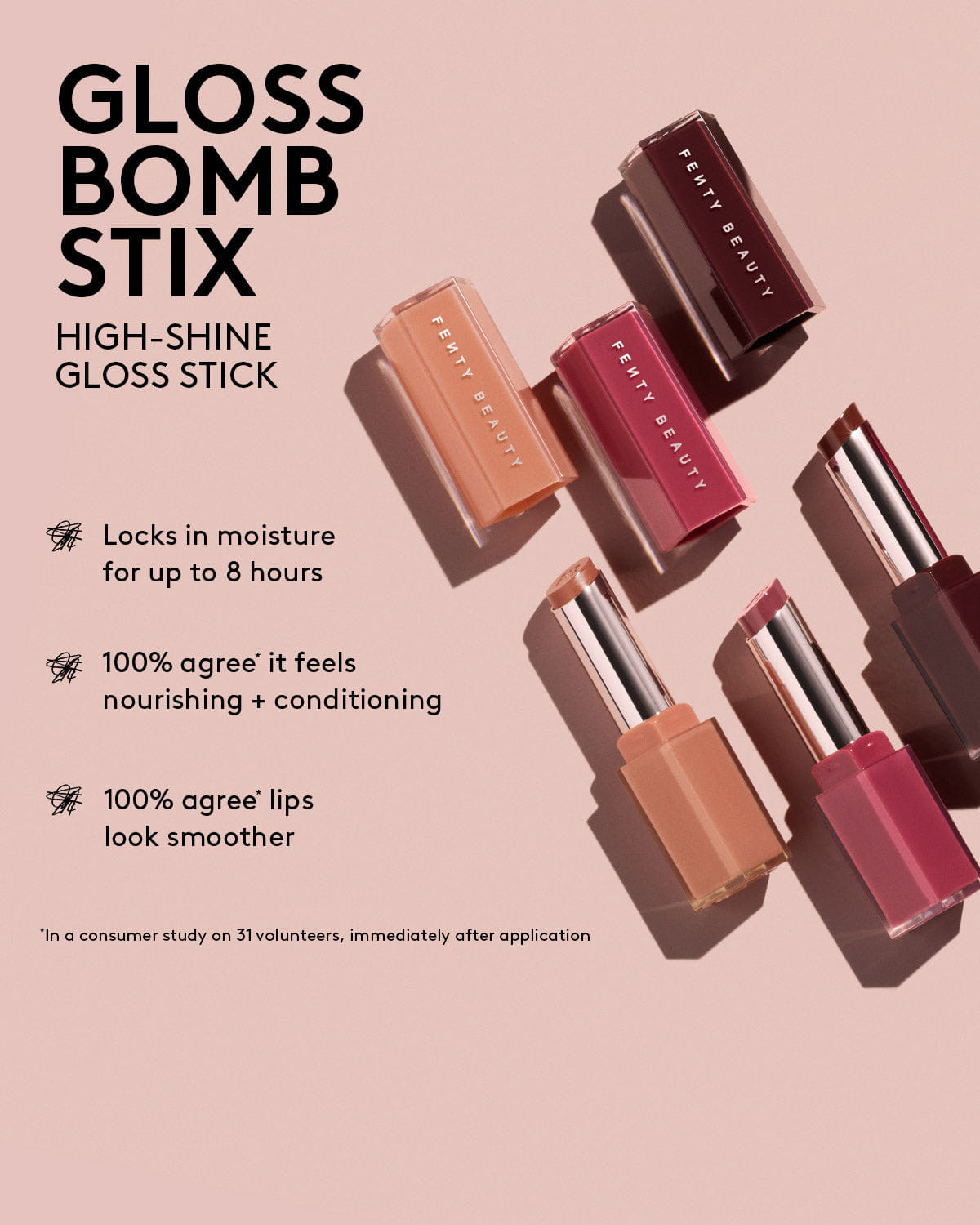 Fenty Beauty Gloss Bomb Stix Gloss Stick + Trace'd Out Lip Liner Bundle