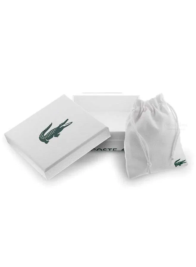 Lacoste ARTHOR Stud Earrings in Stainless Steel with Enamel Crocodile for Men | Best Price UAE
