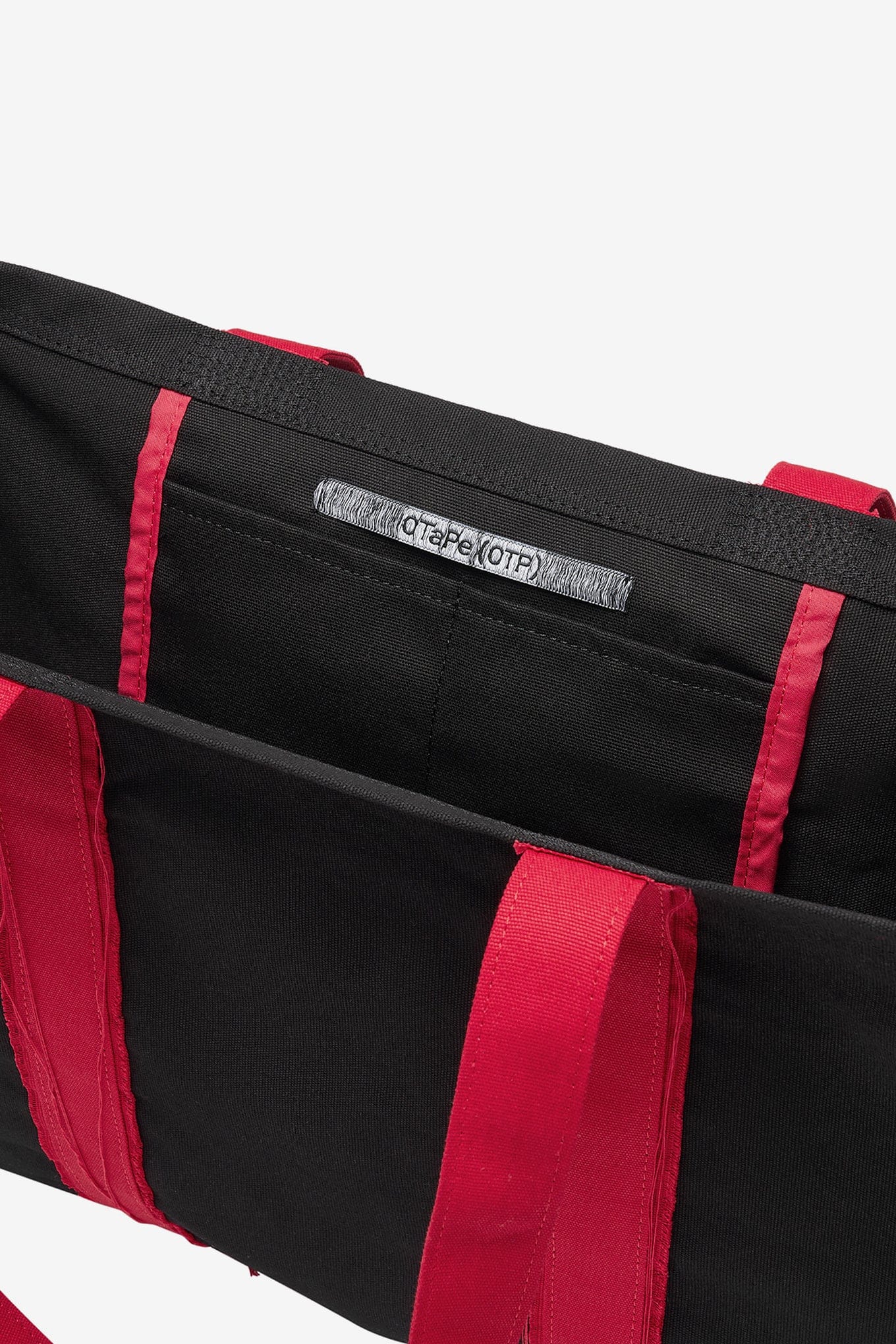 0TAPE FRAYED COLOR TOTE BAG FOREST