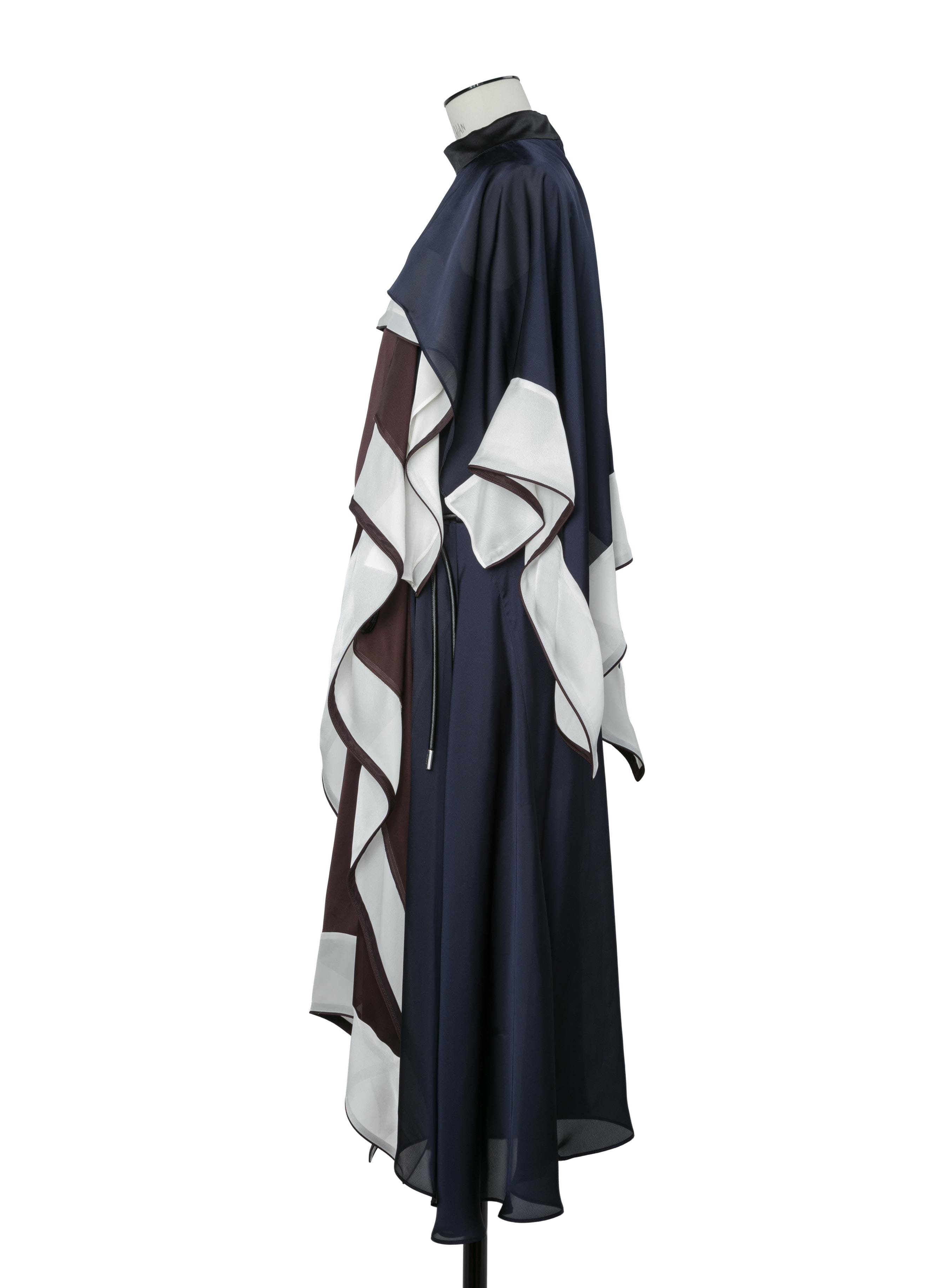 Sacai Satin x Chiffon Dress