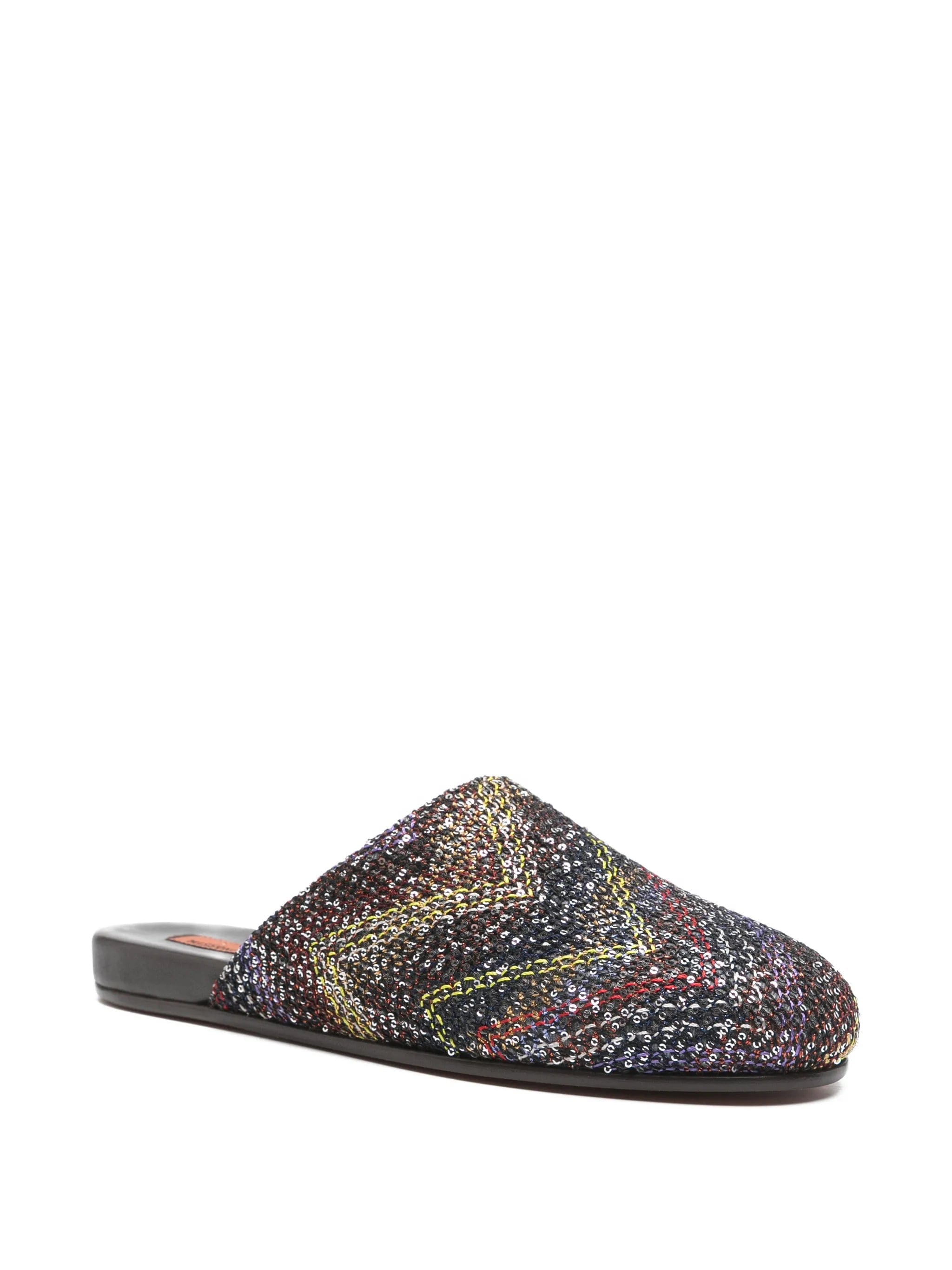 Missoni sequined flat mules