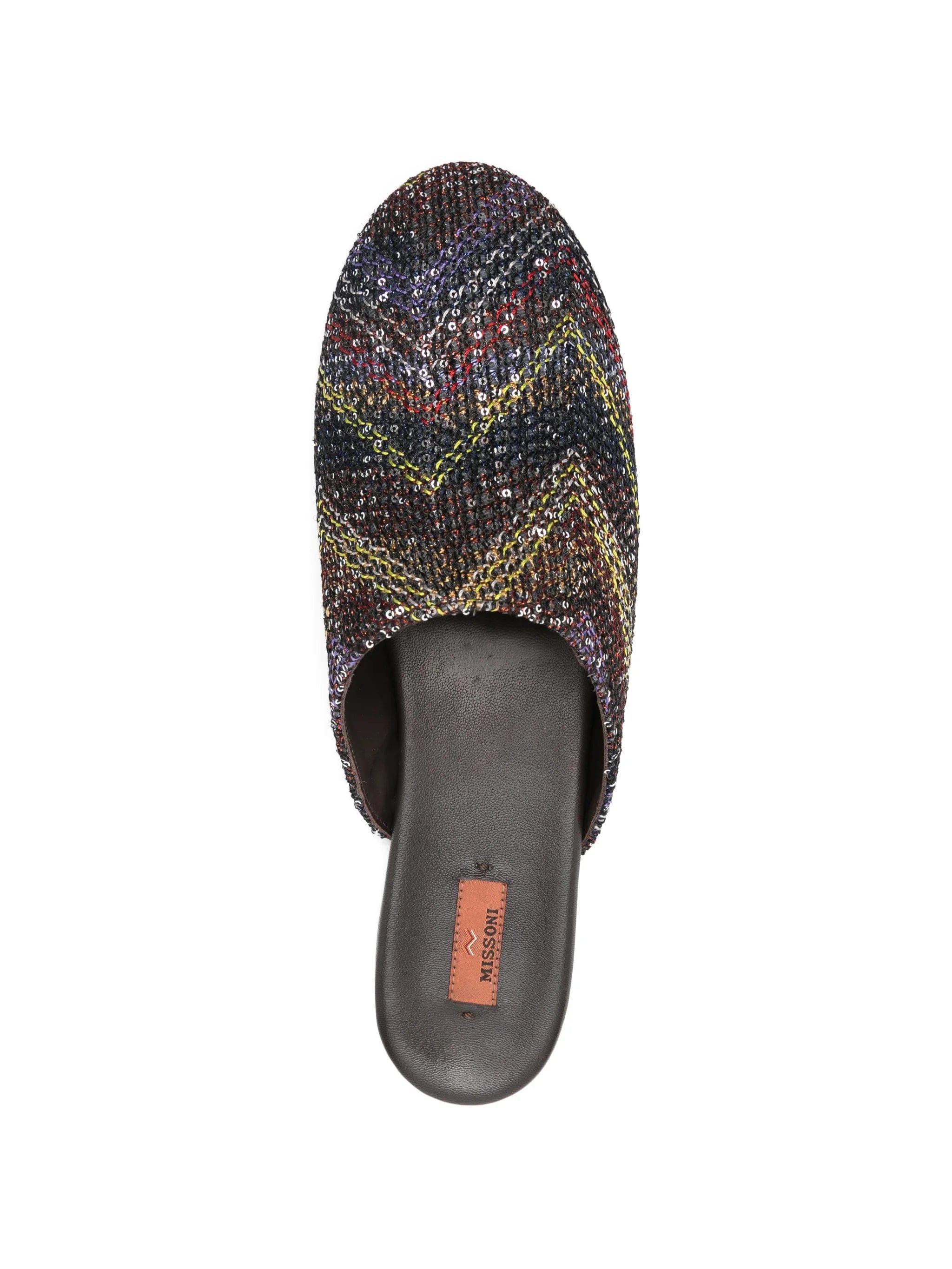 Missoni sequined flat mules