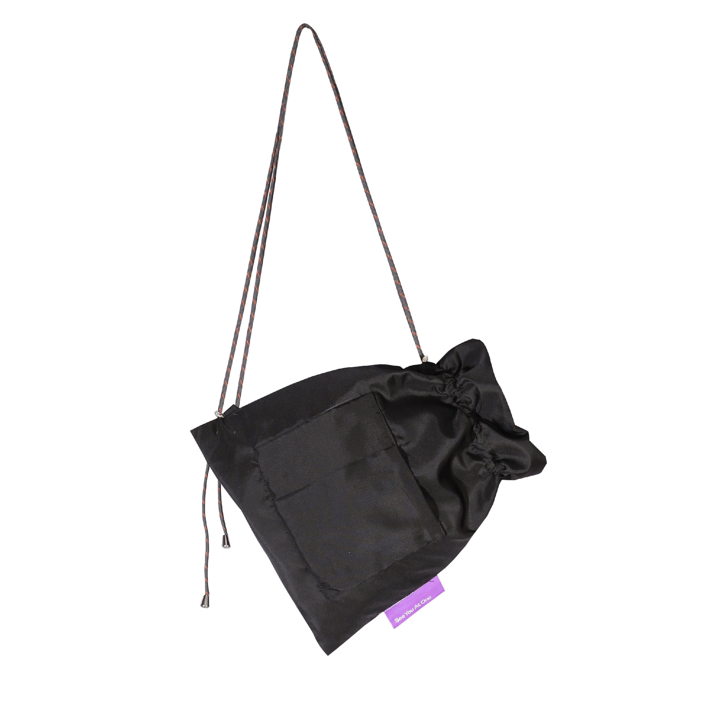 See You At One Draw Sling Bag - Black