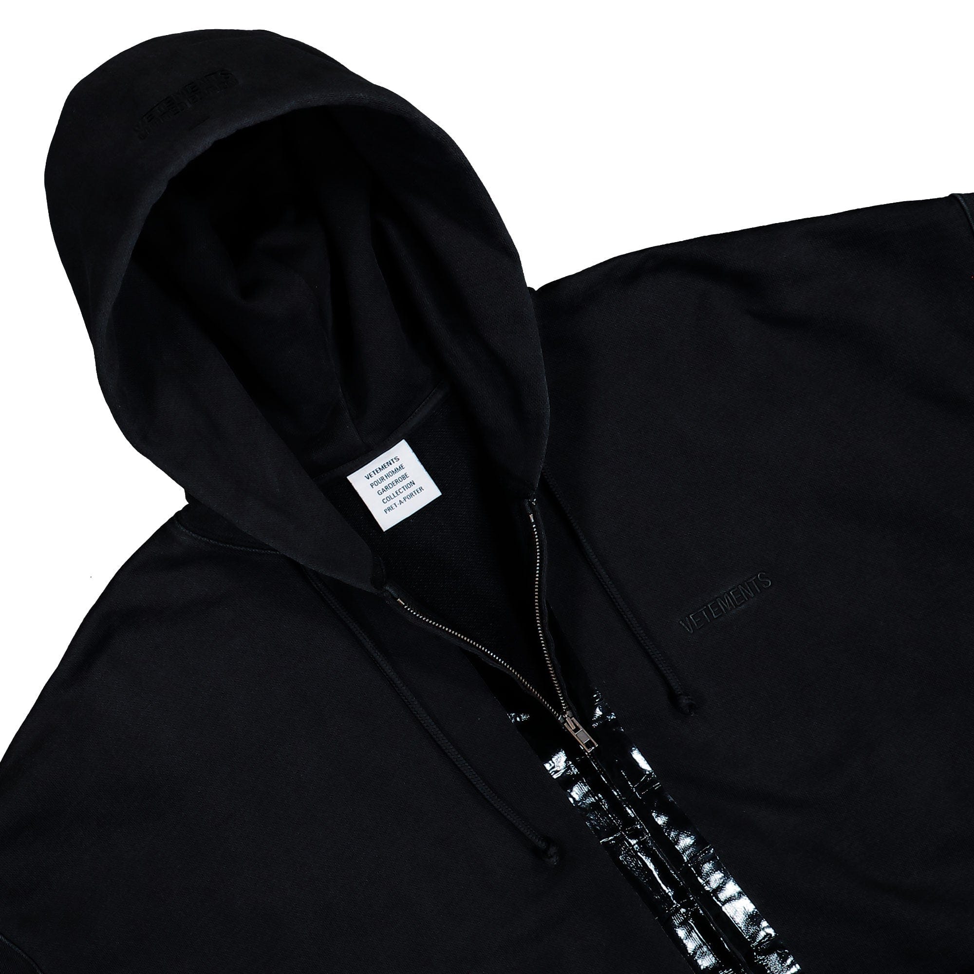 Vetements Taped Zip - Up Hoodie