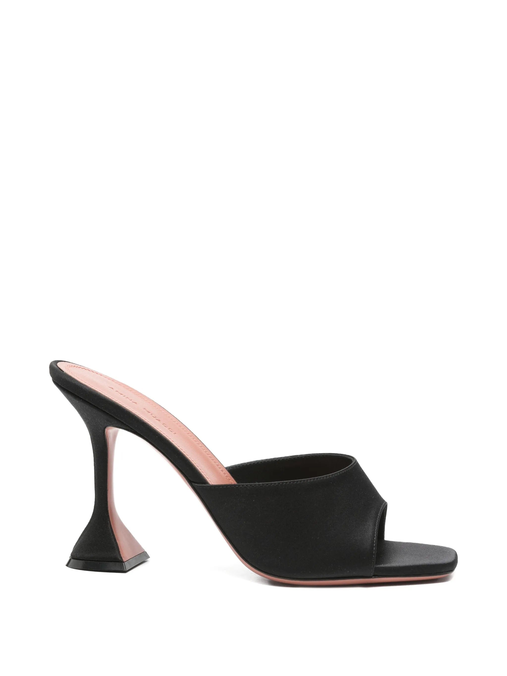 Amina Muaddi Lupita black sandals