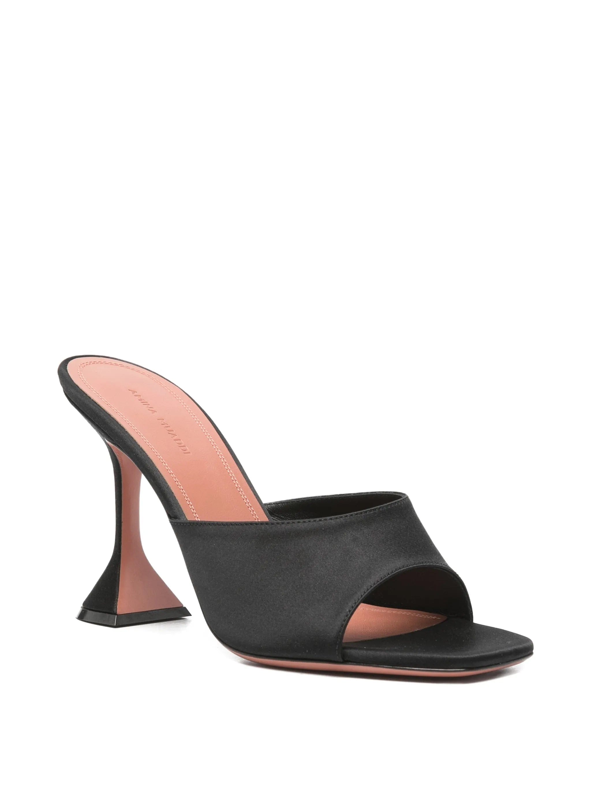 Amina Muaddi Lupita black sandals