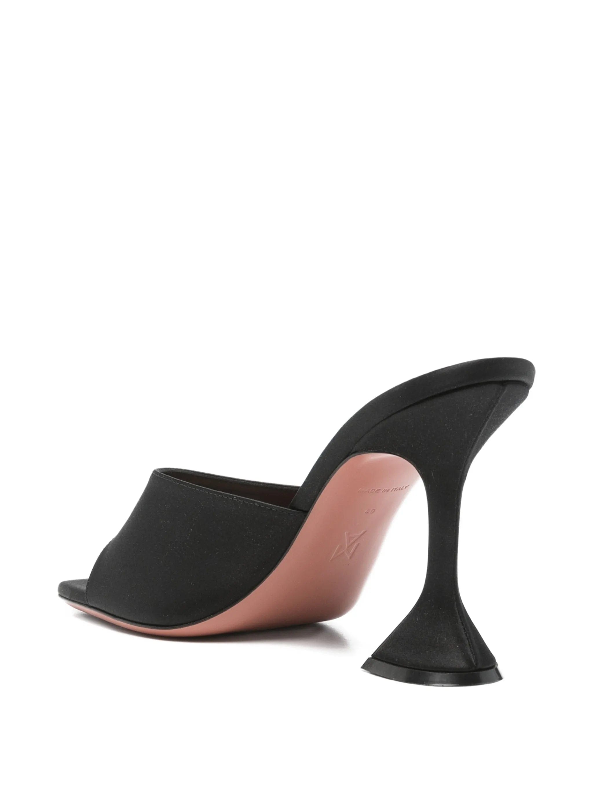 Amina Muaddi Lupita black sandals
