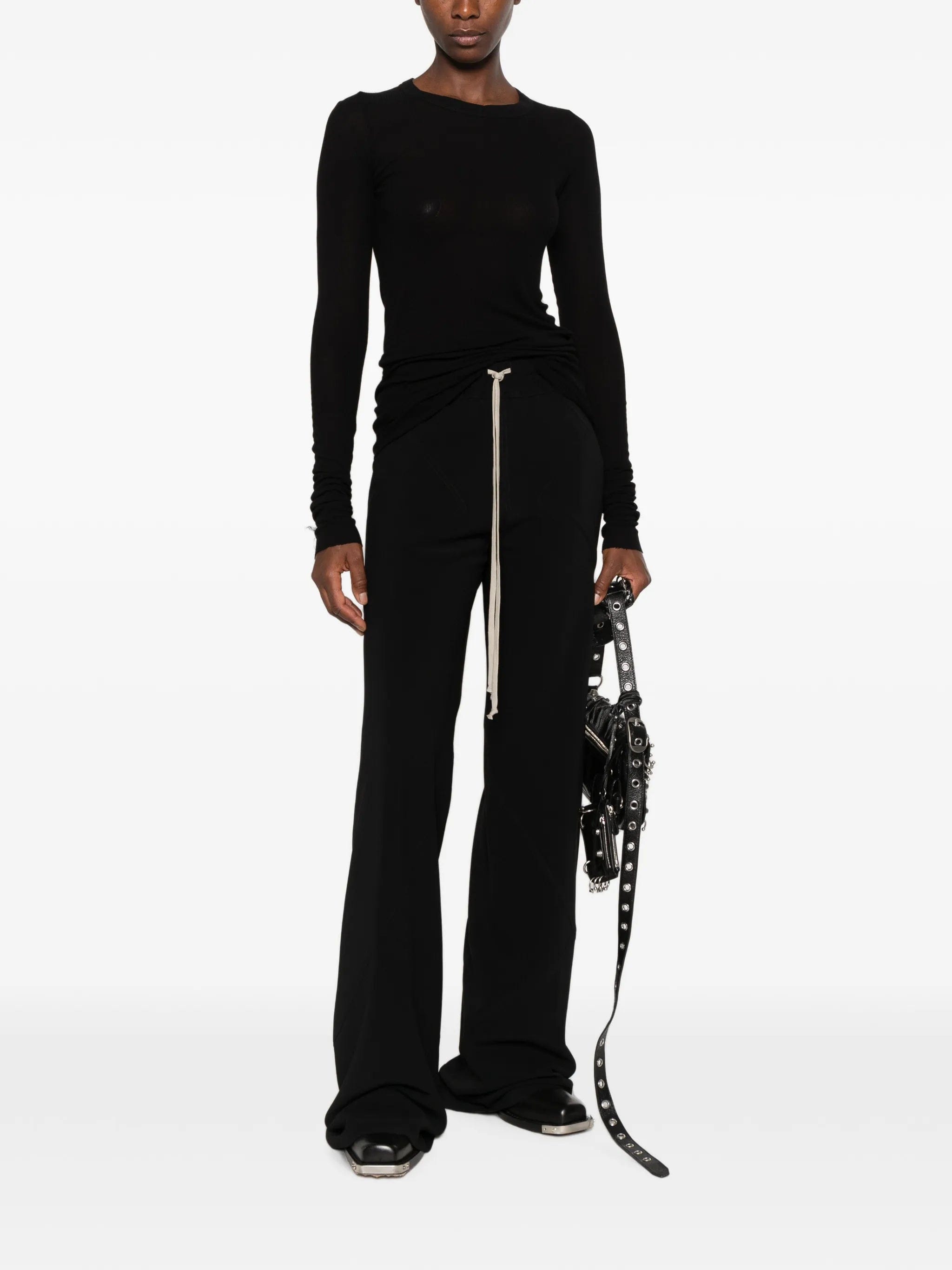 Rick Owens Tower Rib LS T raw - cut T - shirt