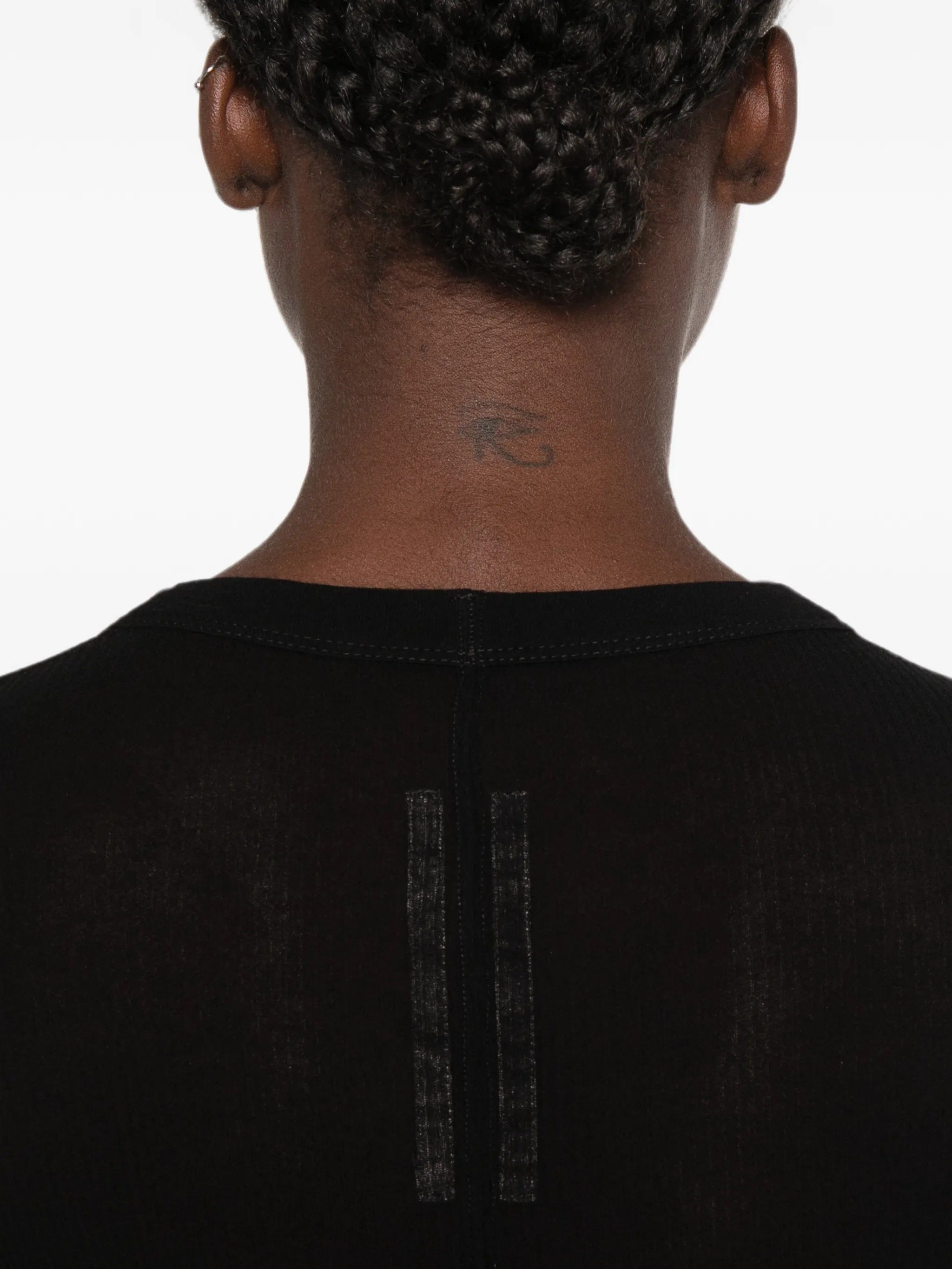 Rick Owens Tower Rib LS T raw - cut T - shirt
