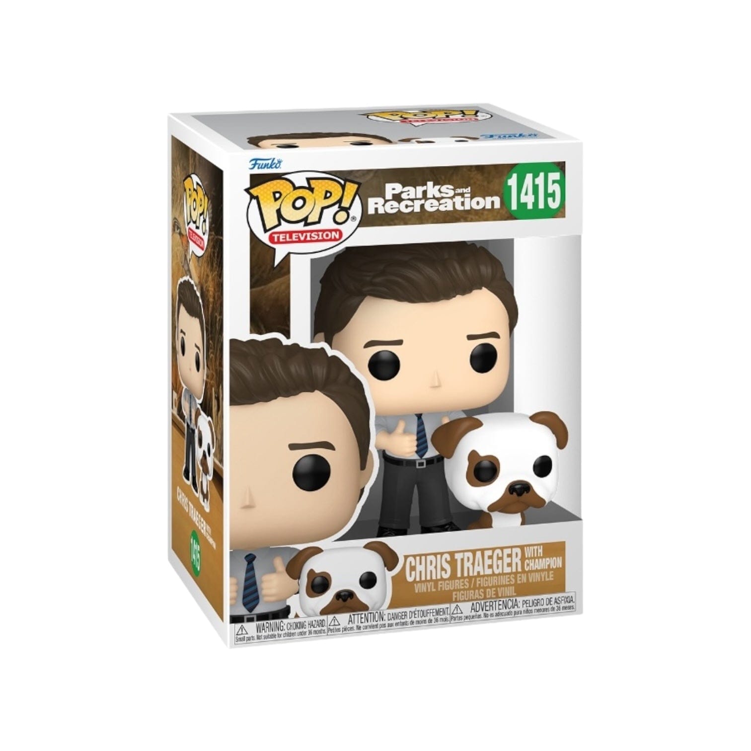 Funko Pop! Chris Traegar with Champion #1415 Funko Pop! - Parks and Recreation