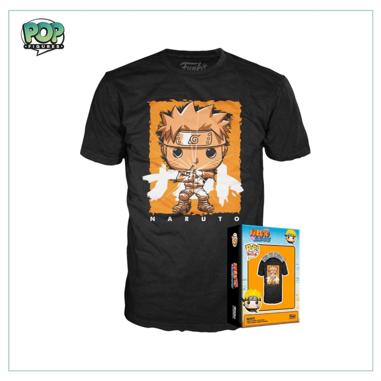 Pop Figures | Funko | Pop Funko | Funko Pop Boxed T-Shirt - Naruto - Naruto Shippuden - Medium