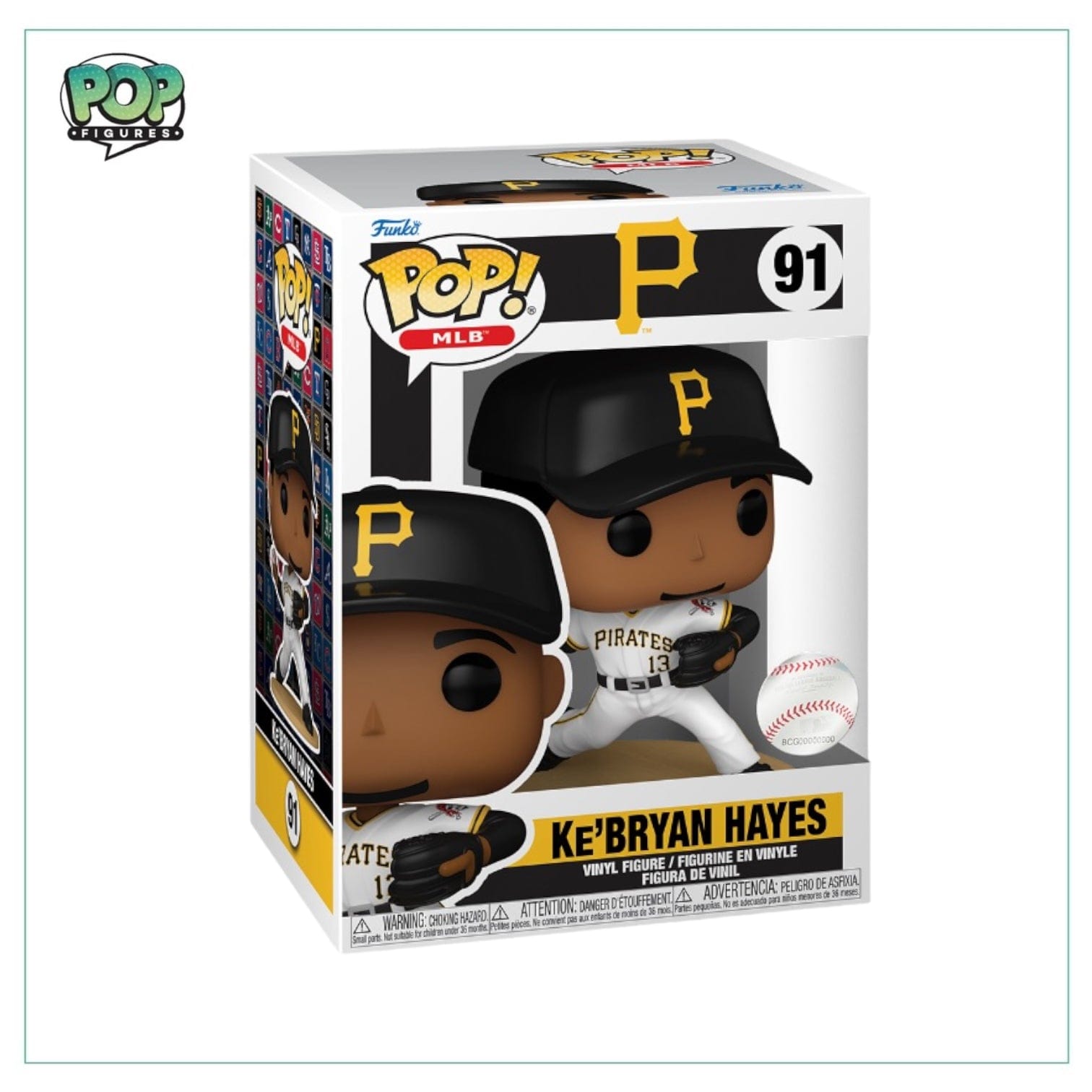 Pittsburgh Pirates Ke'Bryan Hayes #91 Funko Pop! - Pittsburgh Pirates - MLB