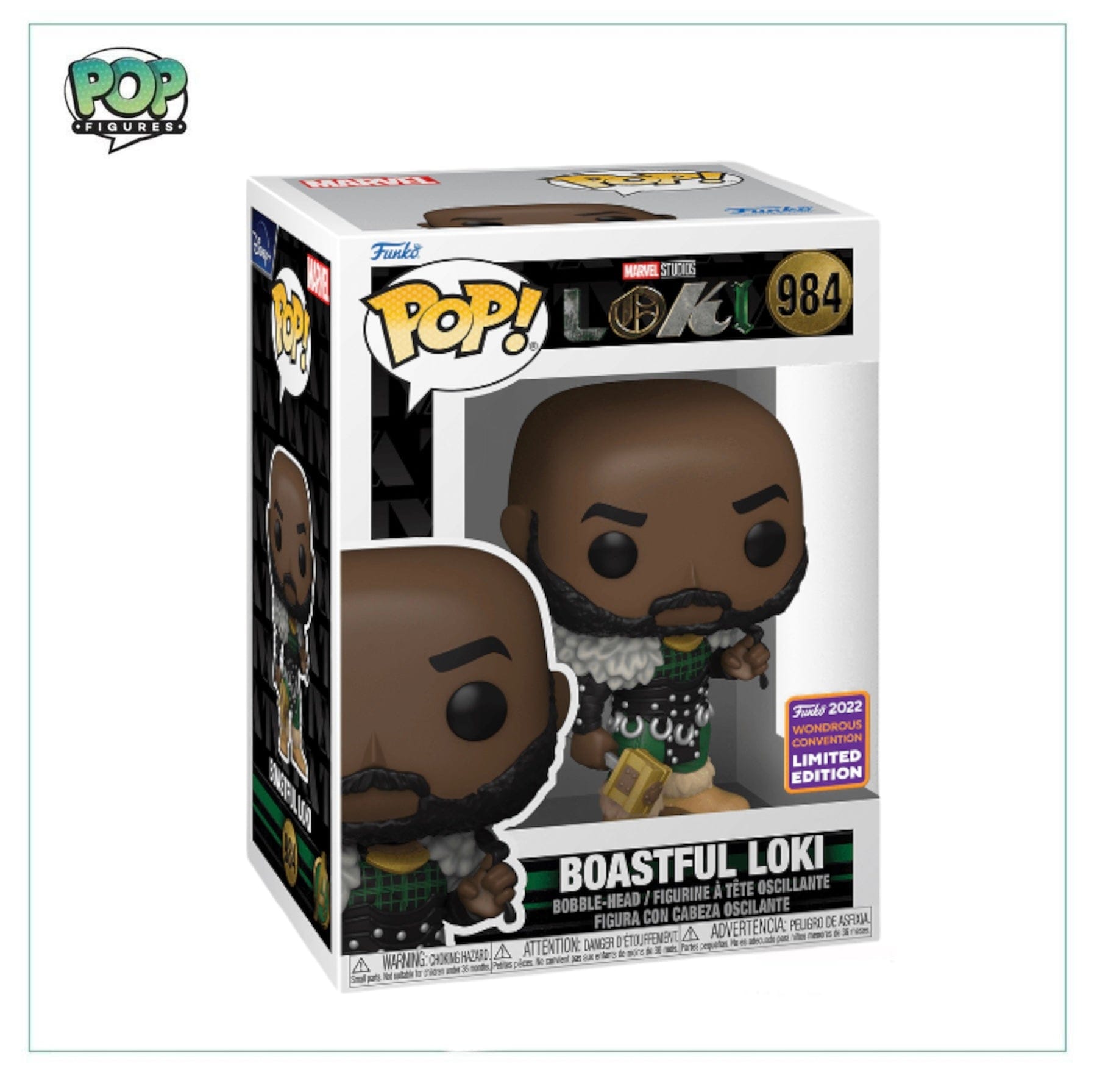Funko Pop! Boastful Loki #984 Funko Pop! - Loki - WonderCon 2022 Shared Exclusive