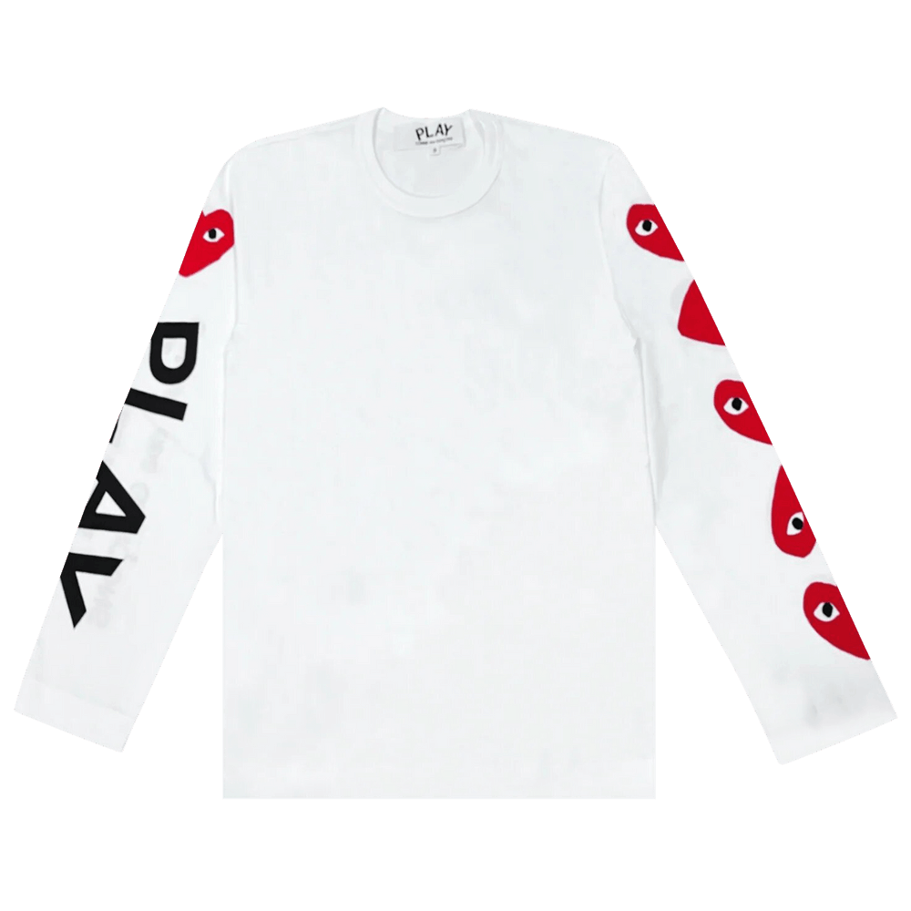 Comme des Garçons PLAY Heart Print T-Shirt White